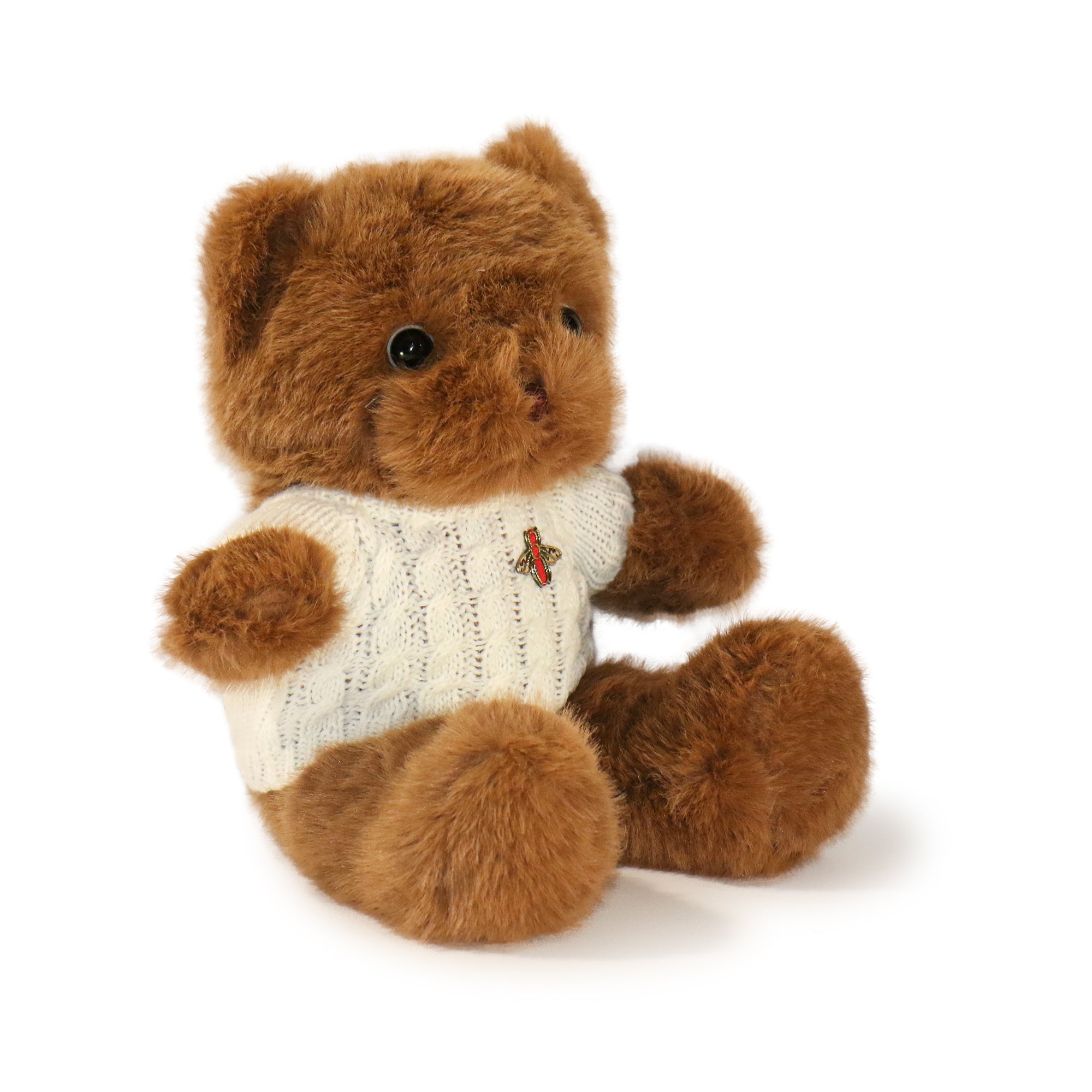 Image of 12-inch Fashionable Cozy Sweater Bear with White Sweater