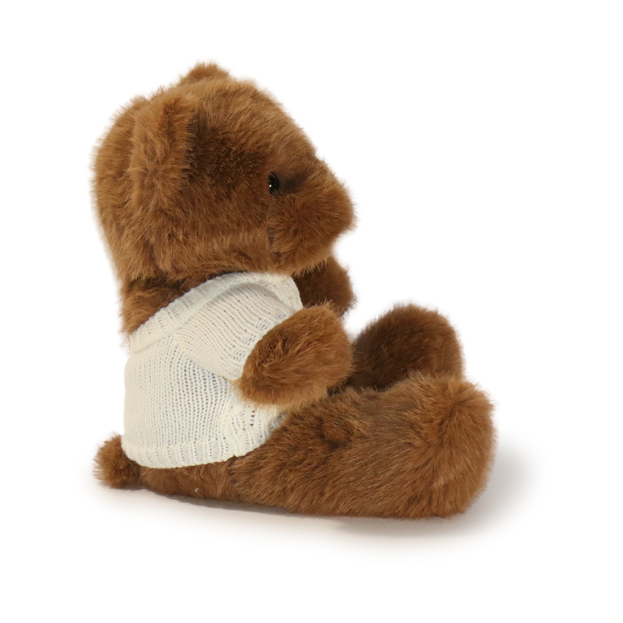 Image of 12-inch Cozy Sweater Bear with White Sweater