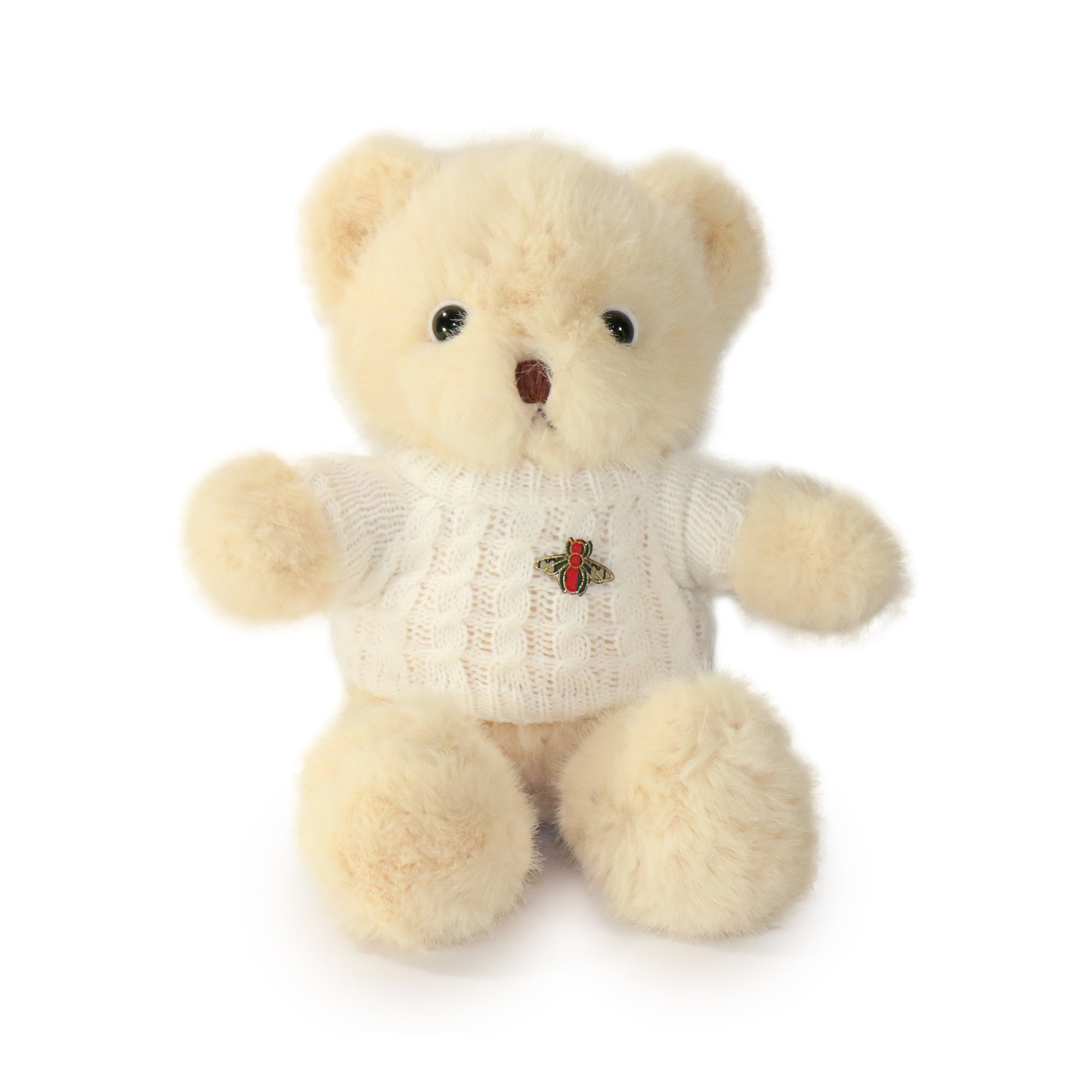 Image of 12-inch Cozy Sweater Bear with White Sweater