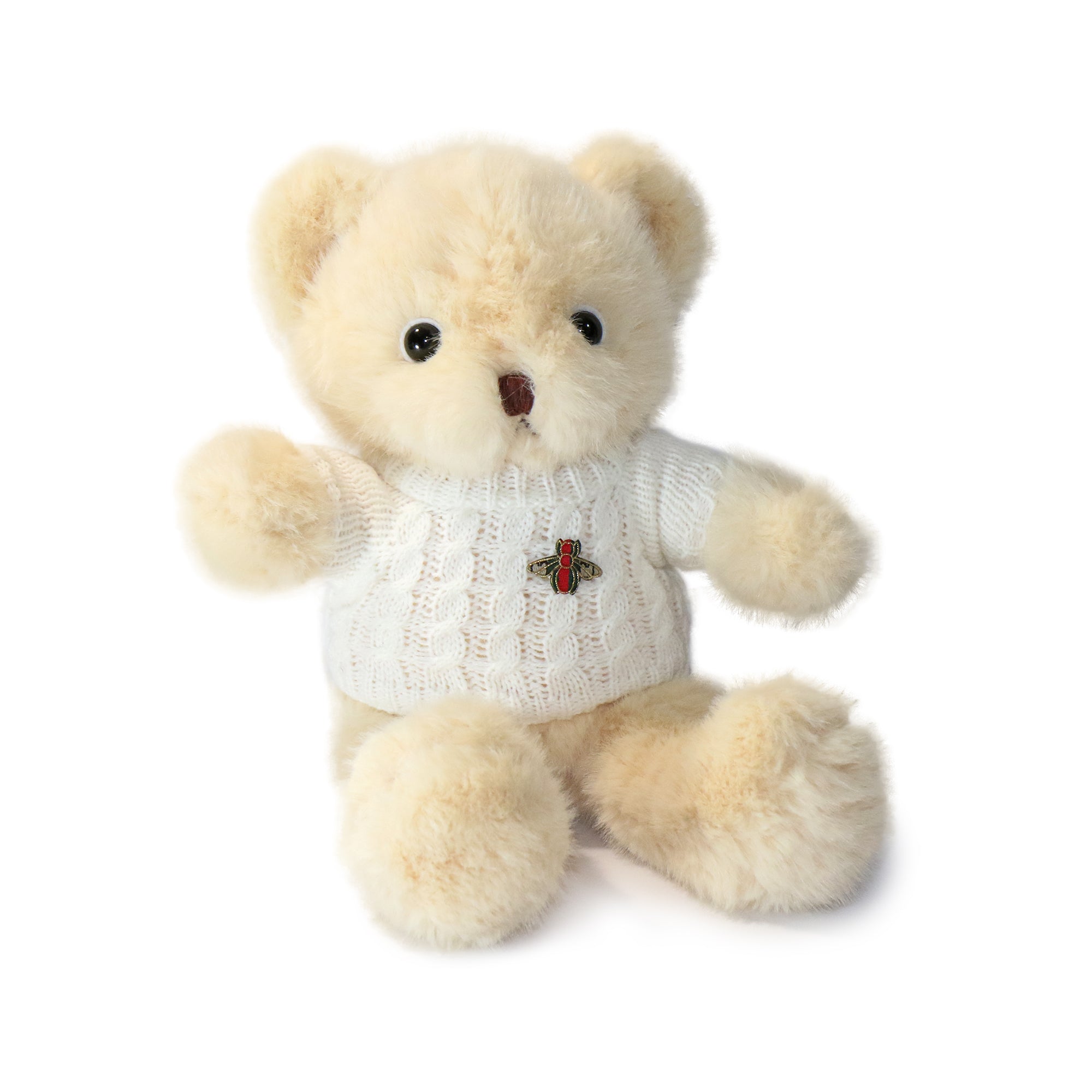 Image of 12-inch Cozy Sweater Bear with White Sweater