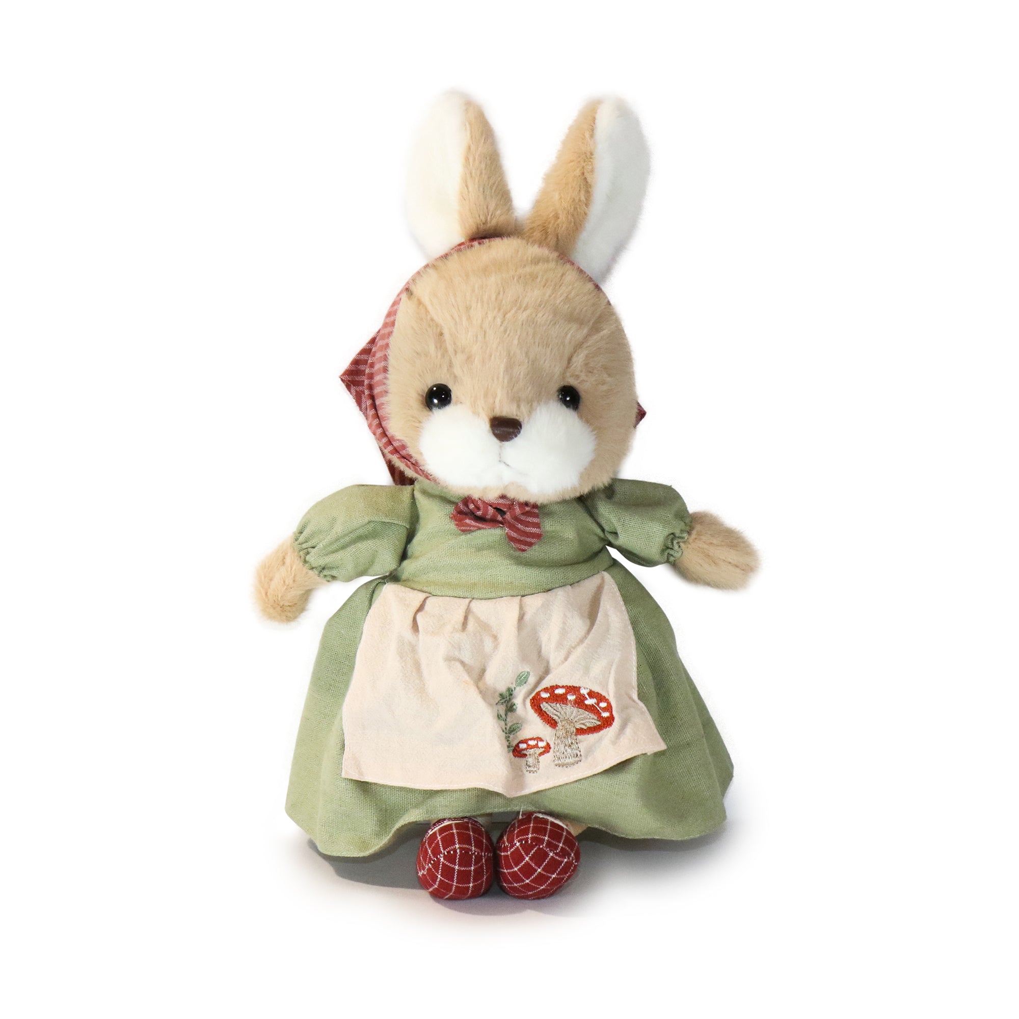 Image of 11-inch Old Towne Thistle Rabbit and Merry Rabbit with Beautiful Dress