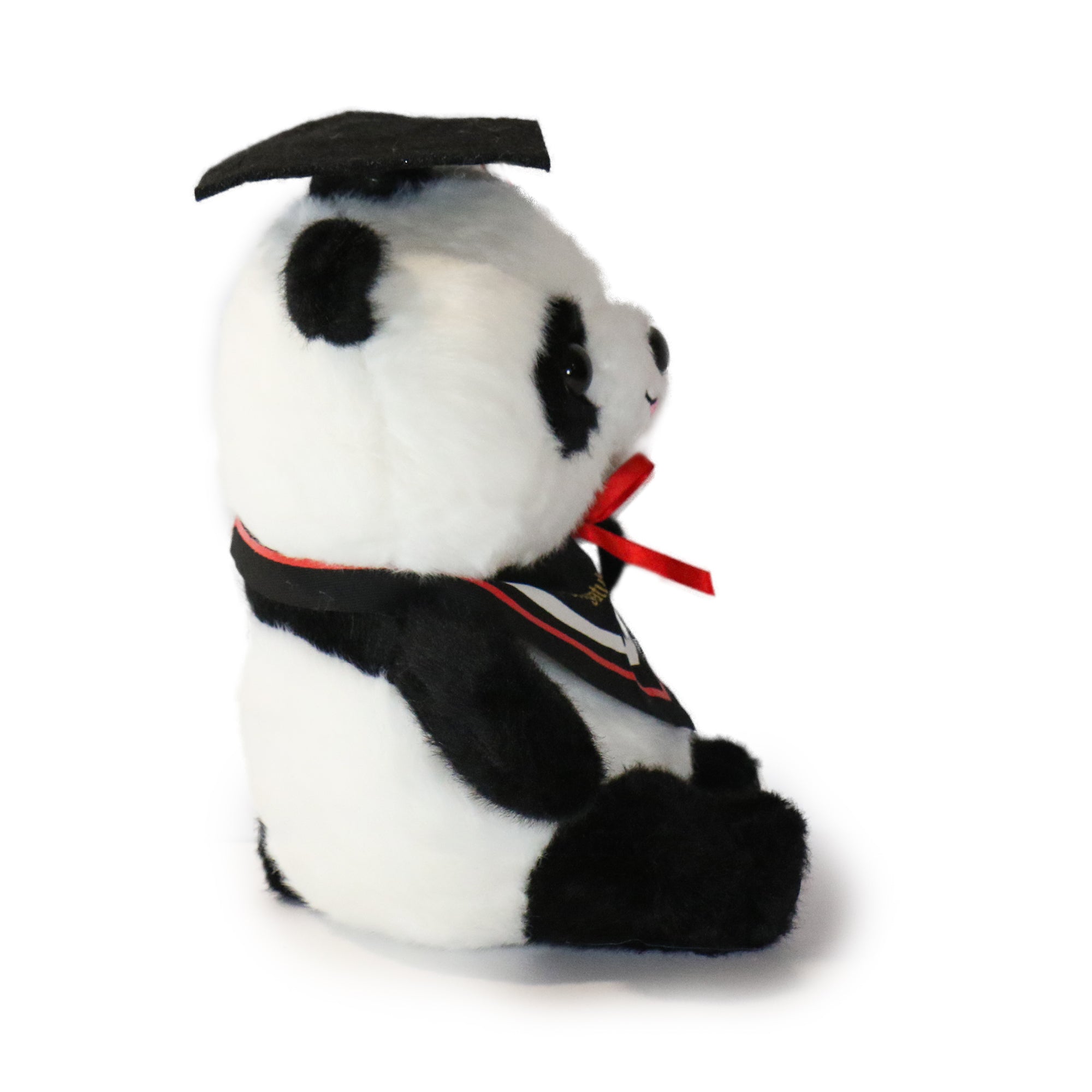 10-Inch Black and White Ollie Panda with Congratulations sash