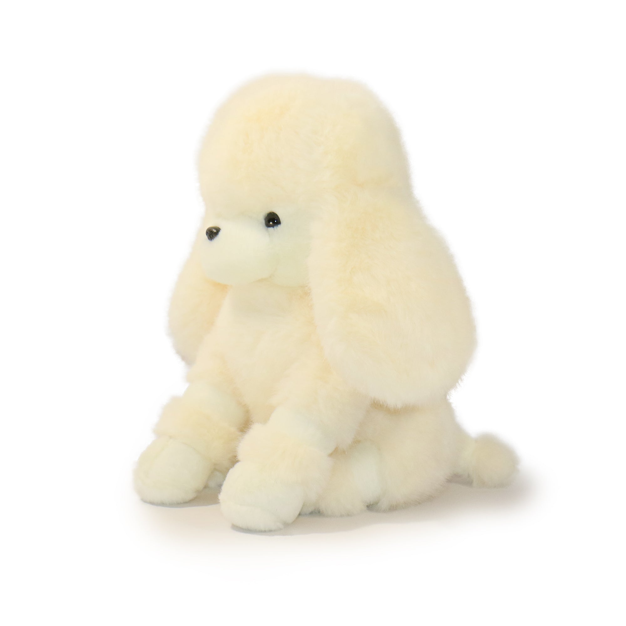 Image of 10-inch Pawla Poodle with Brown Fur and Gray Paws