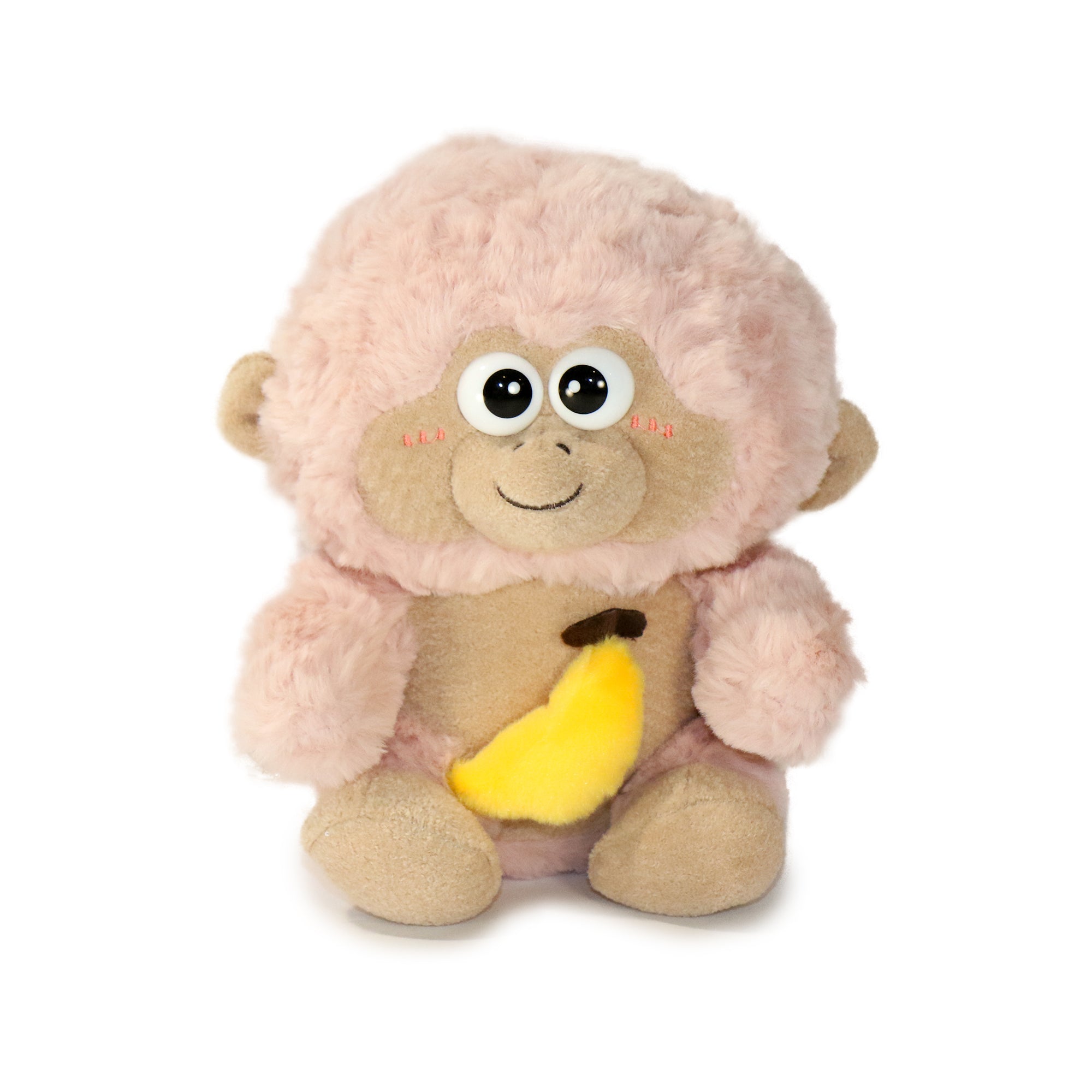 Image of 9-inch Brown Bongo Monkey with Yellow Banana