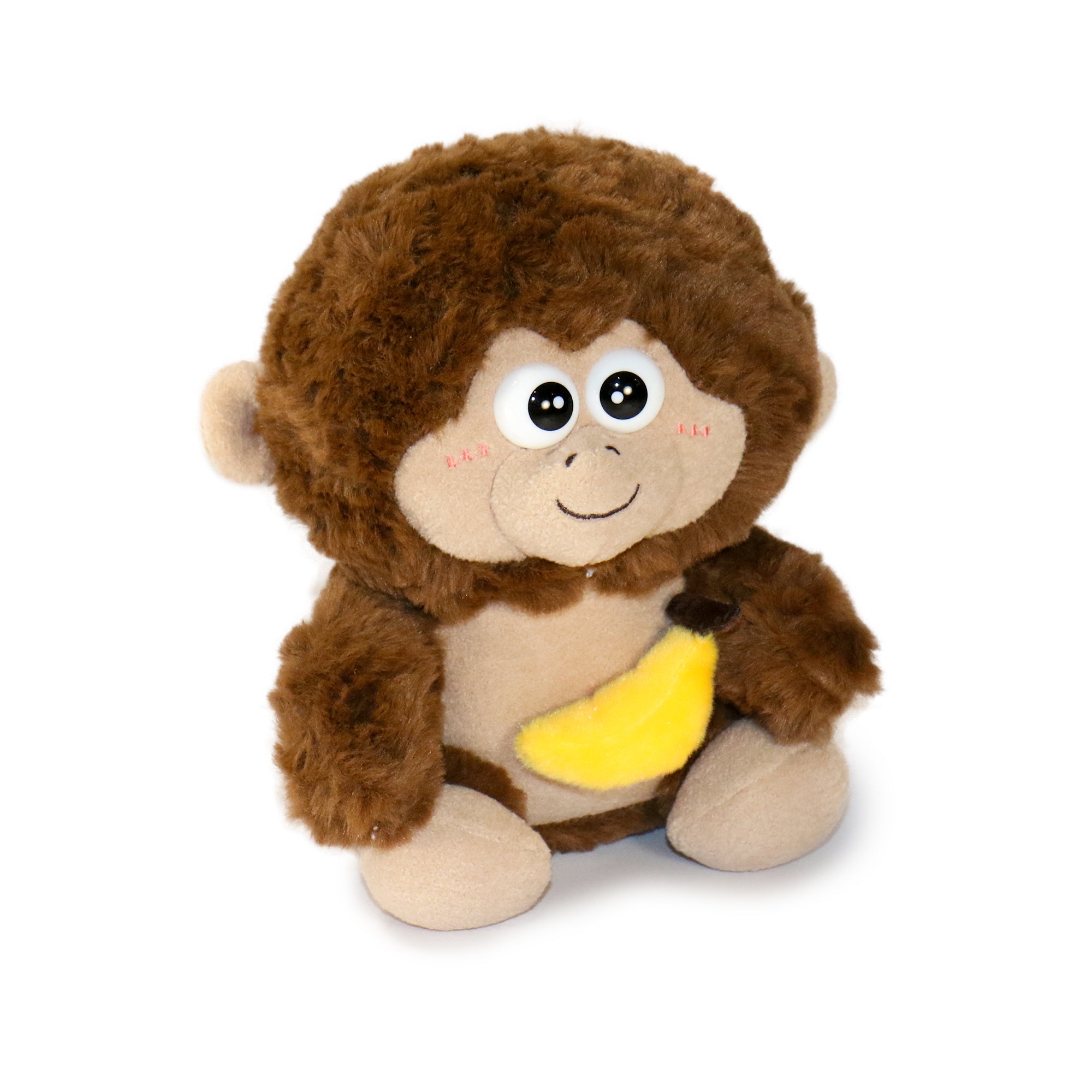 Image of 9-inch Brown Bongo Monkey with Yellow Banana