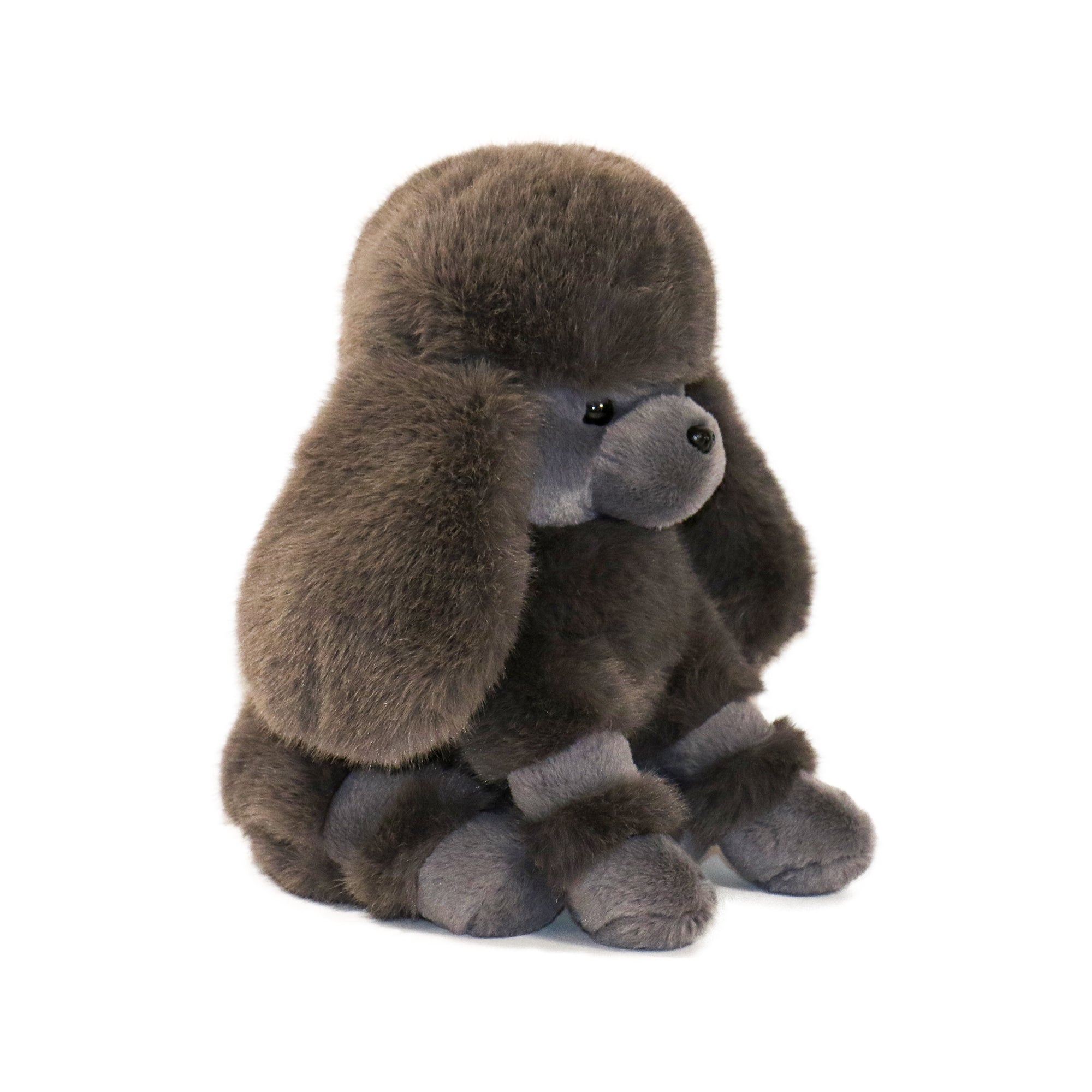 10-inch Pawla Poodle with Brown Fur and Gray Paws