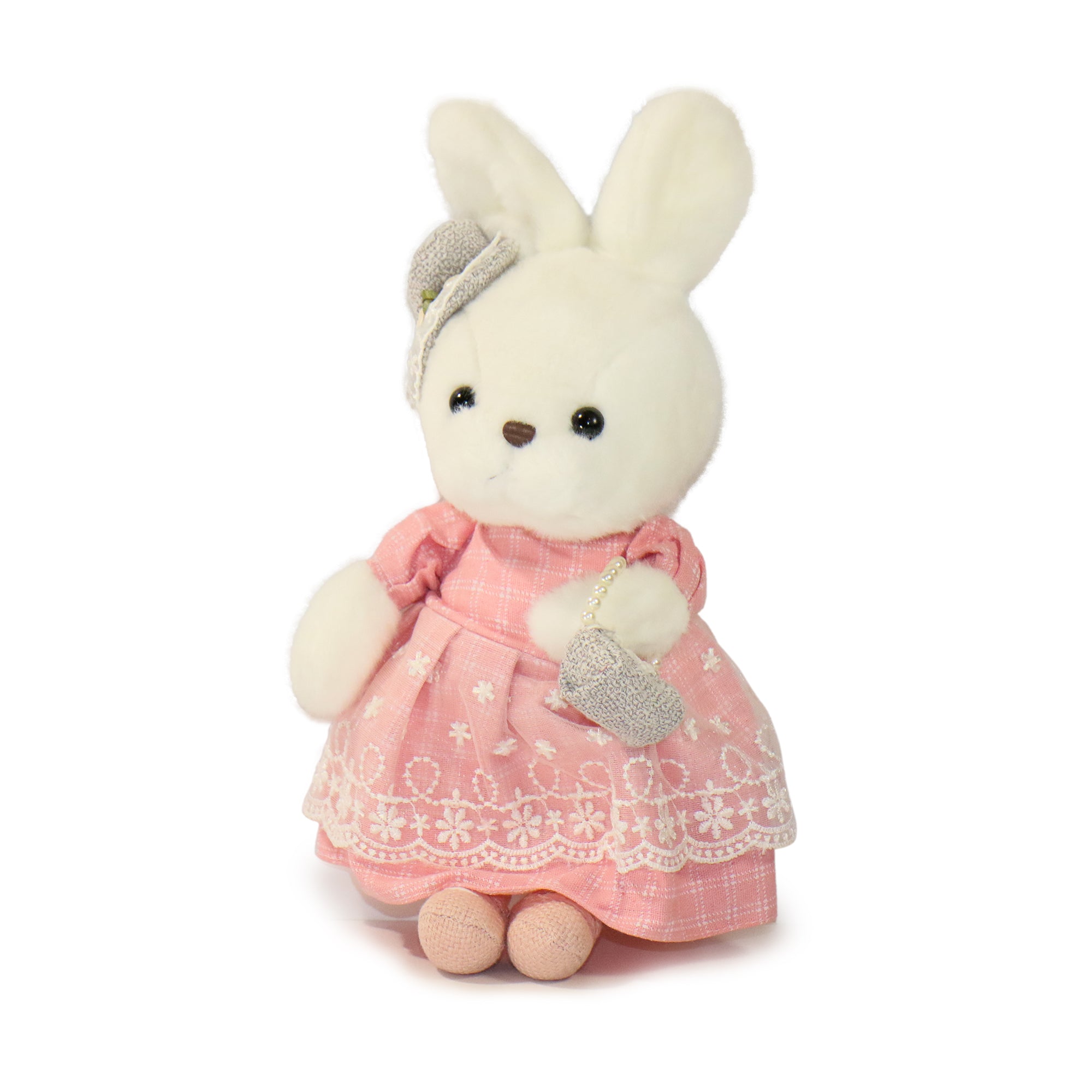 Image of 11-inch Old Towne Rabbit Maisie with Pink Dress