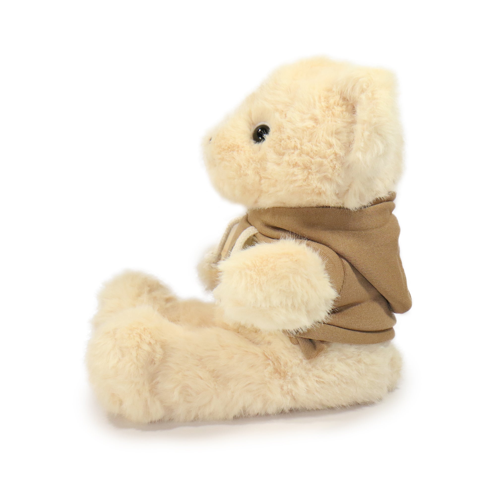 Image of 12-inch Fashionable Good Vibes Bear with Brown Hoodie