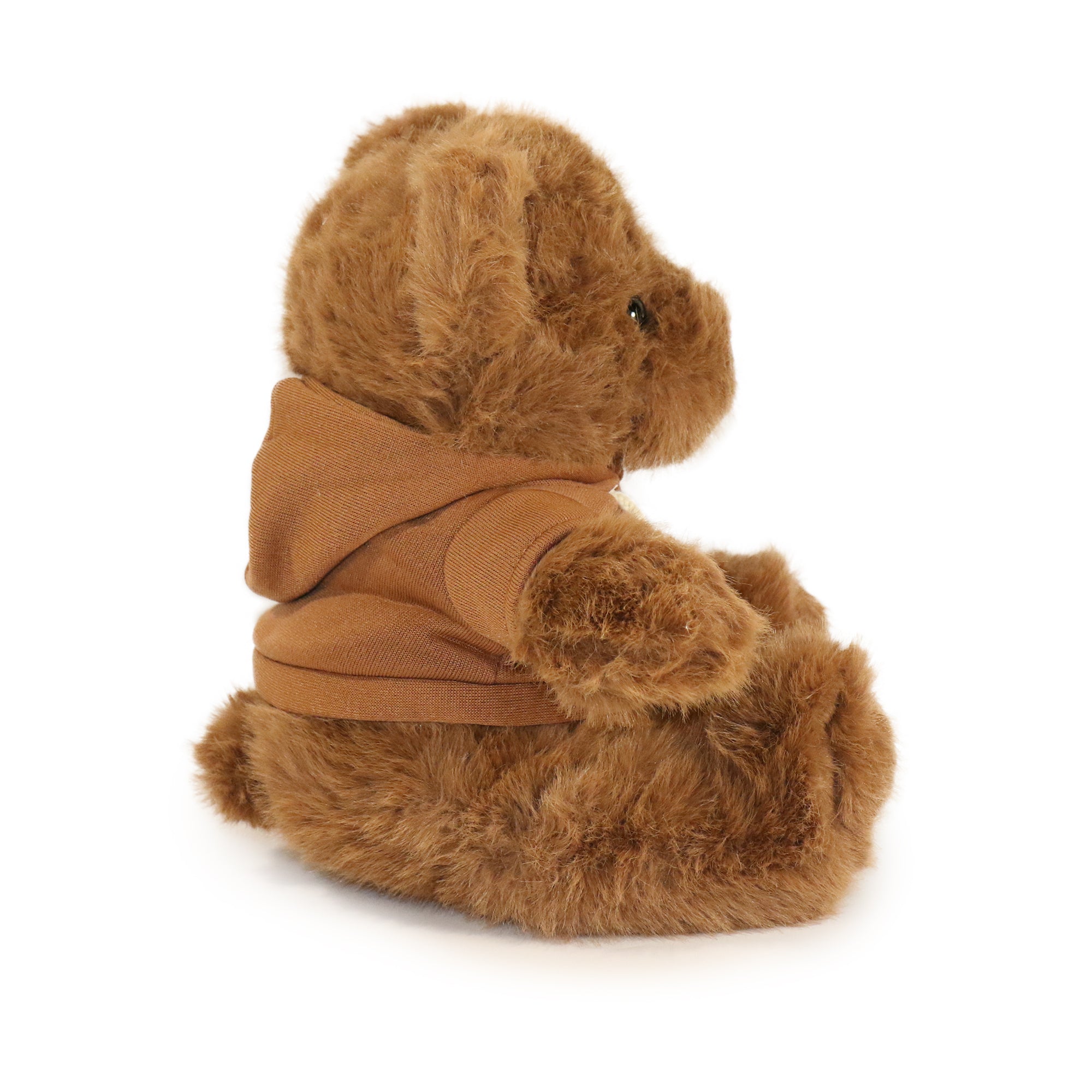 Image of 12-inch Fashionable Good Vibes Bear with Brown Hoodie