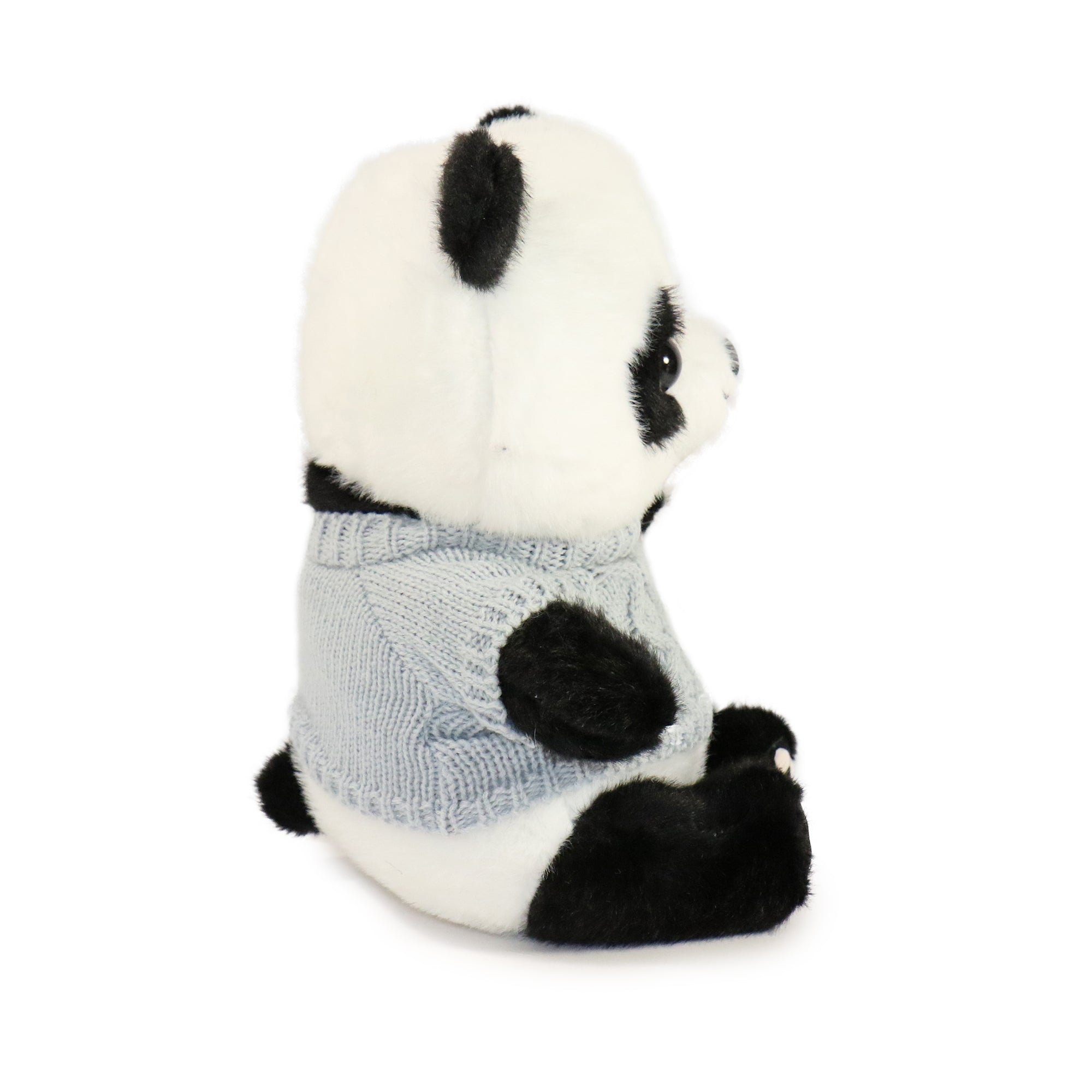 Image of 10-Inch Black and White Muffin Panda with Sweater