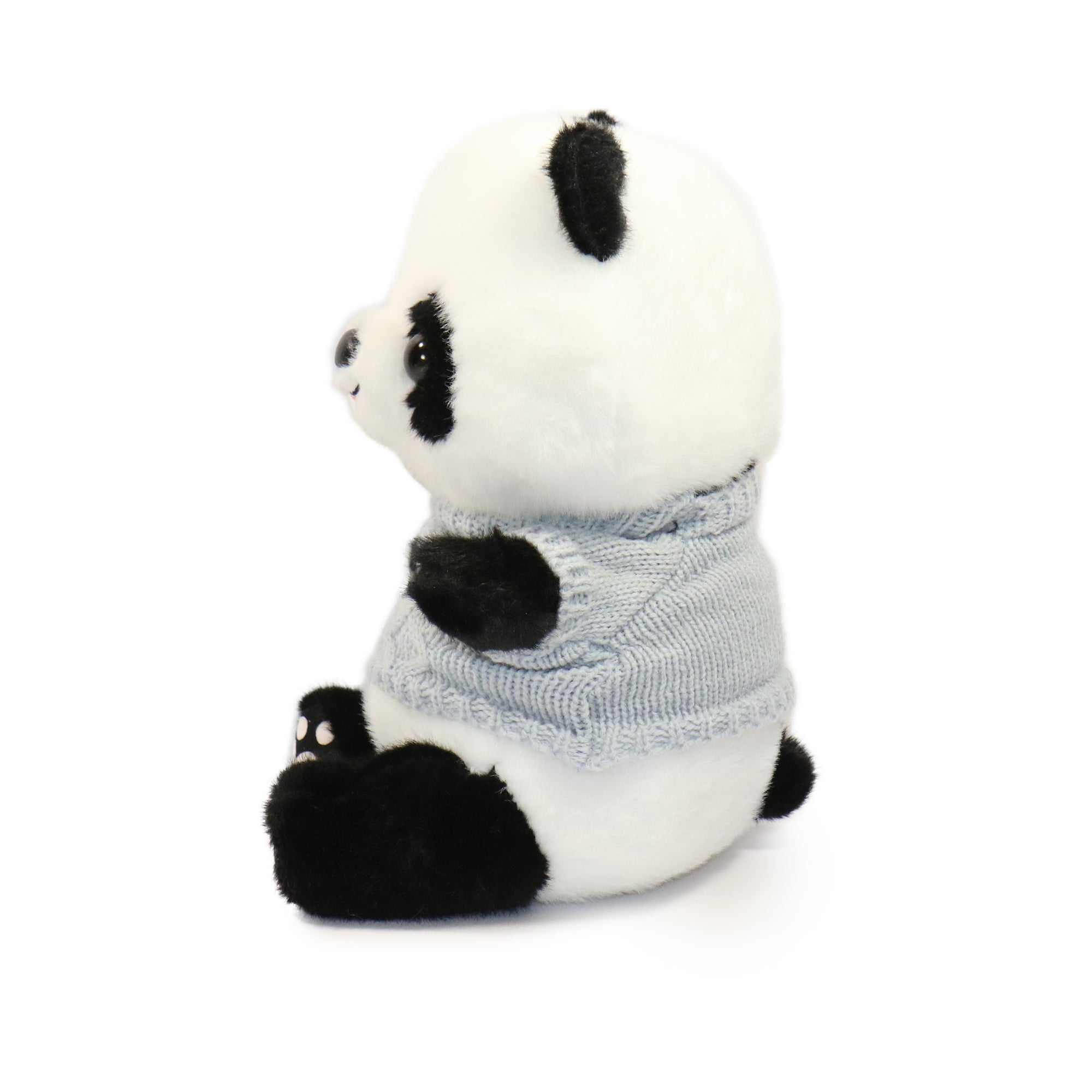 Image of 10-Inch Black and White Muffin Panda with Sweater