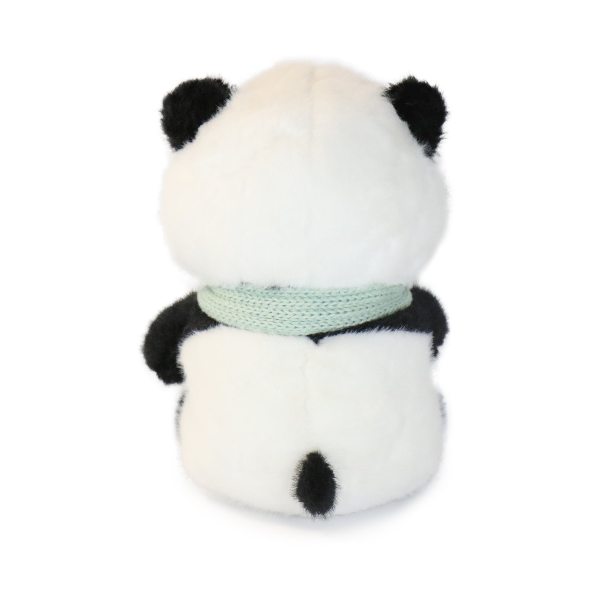 Image of 10-Inch Black and White Blush Panda with Gray Scarf
