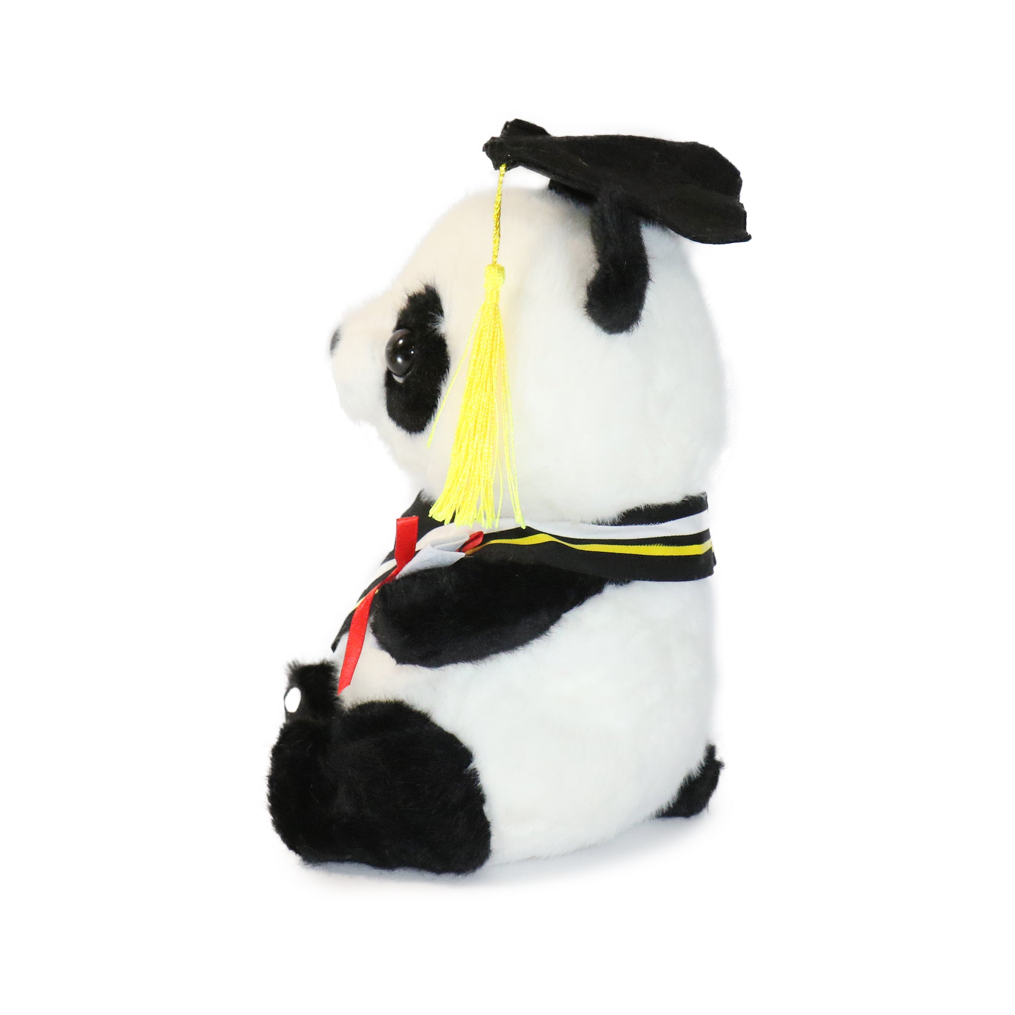 10-Inch Black and White Ollie Panda with Congratulations sash
