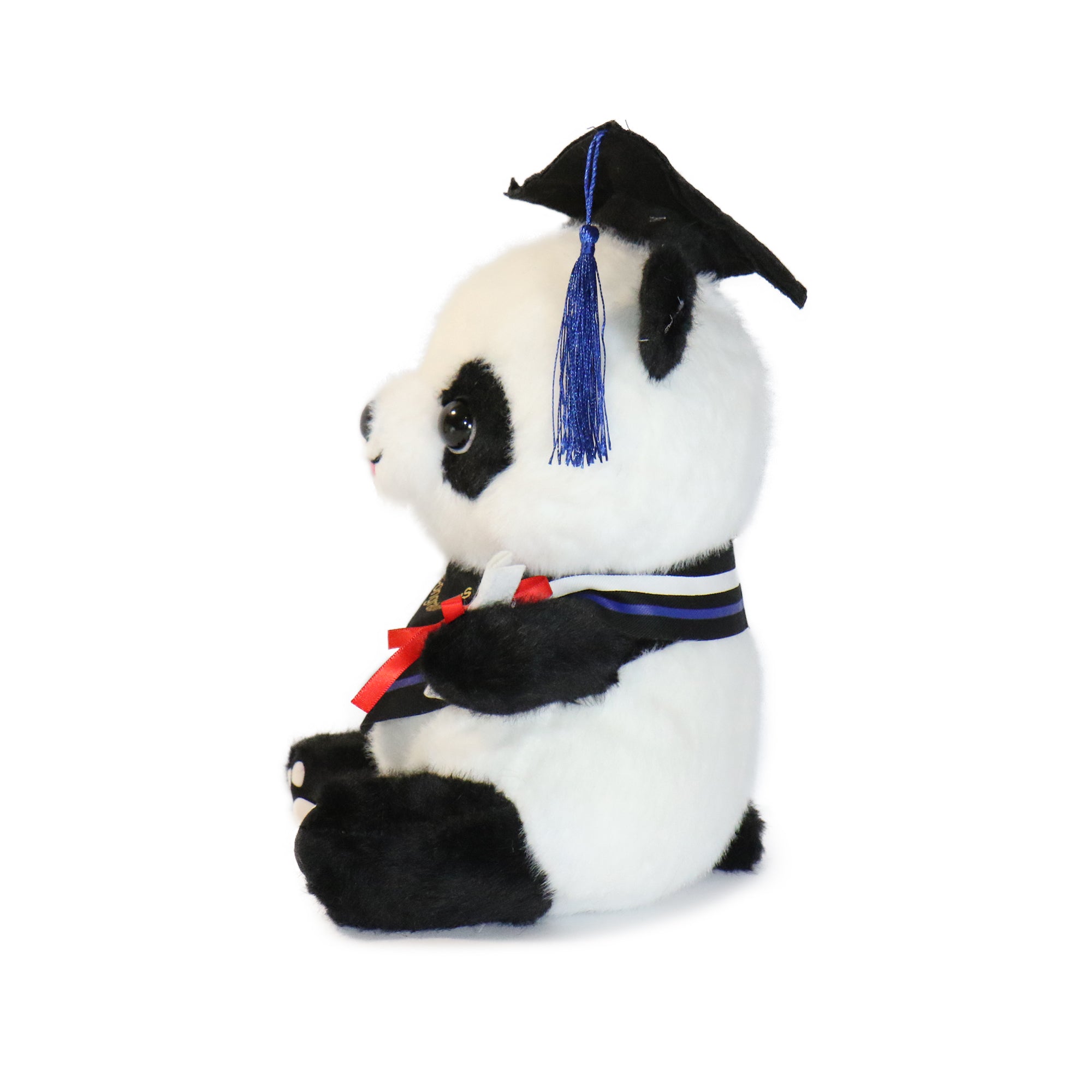 10-Inch Black and White Ollie Panda with Congratulations sash