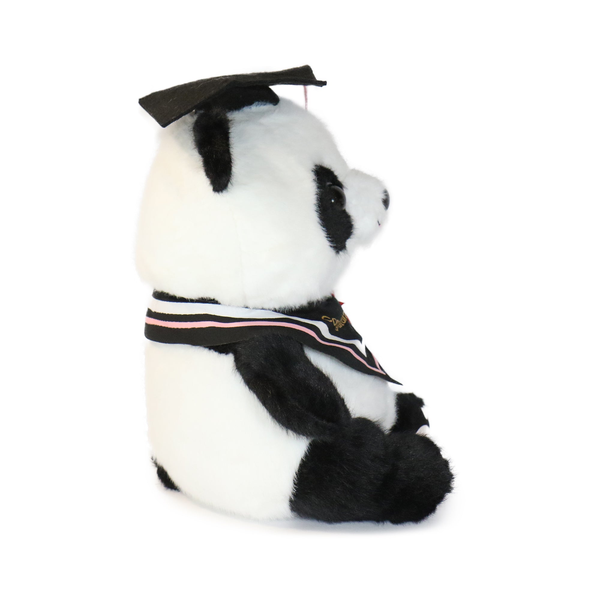 Image of 10-Inch Black and White Ollie Panda with Congratulations sash