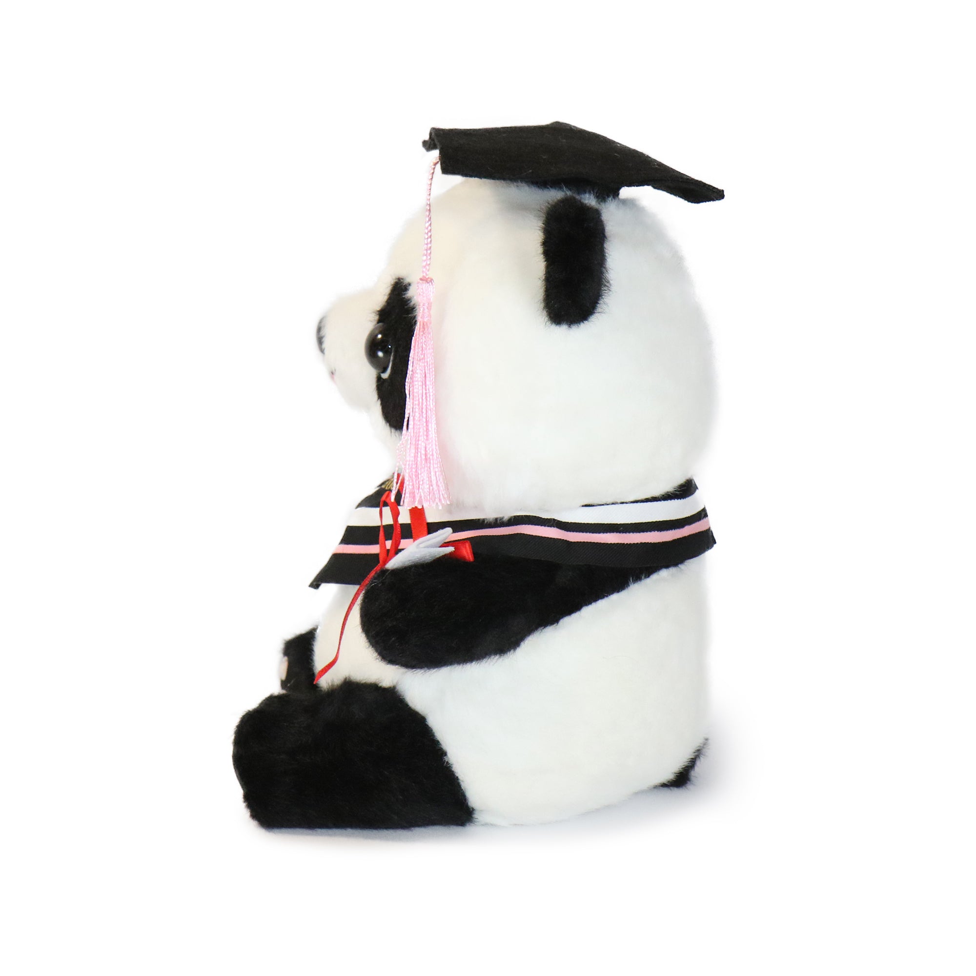10-Inch Black and White Ollie Panda with Congratulations sash