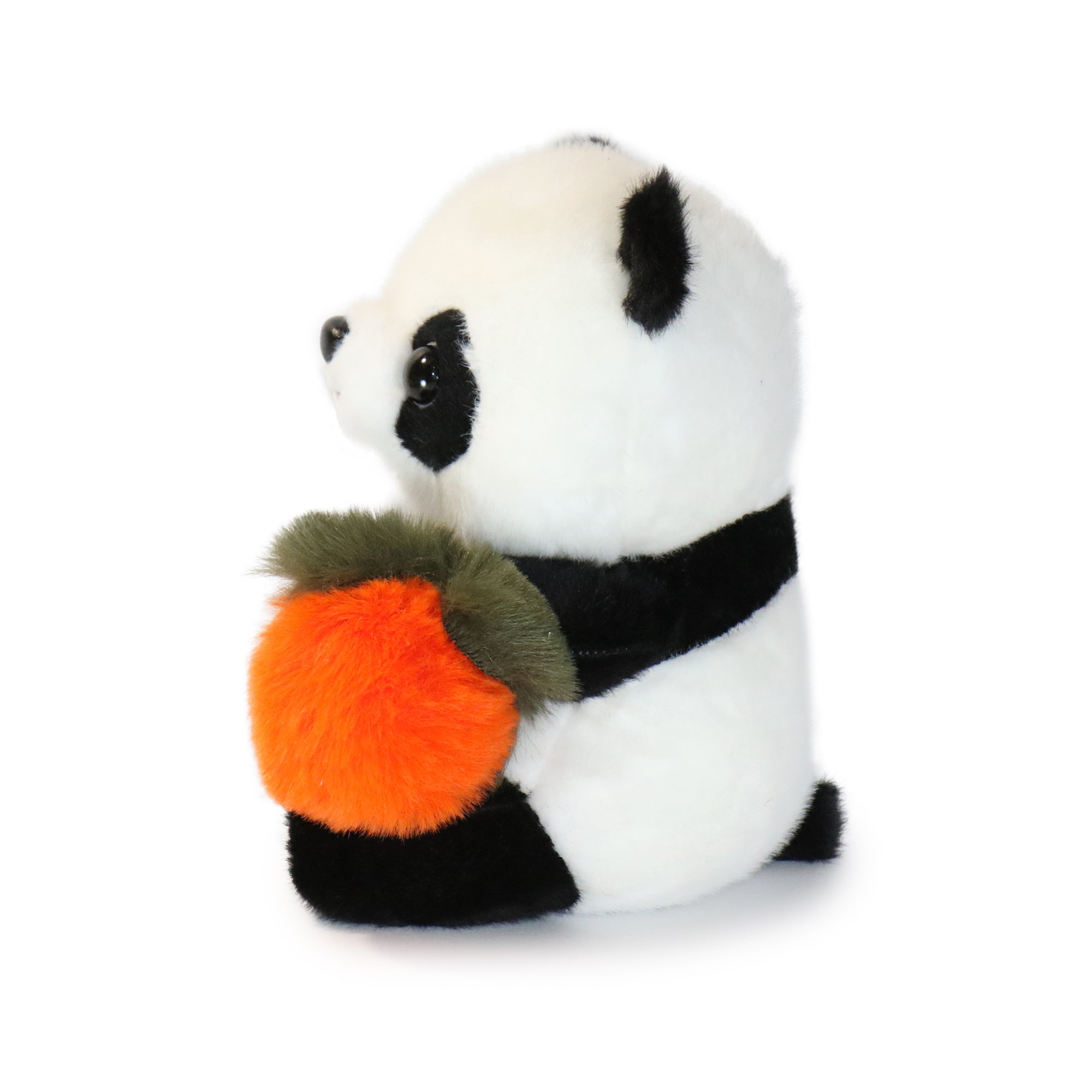 10-Inch Black and White Perry Panda with Carrot