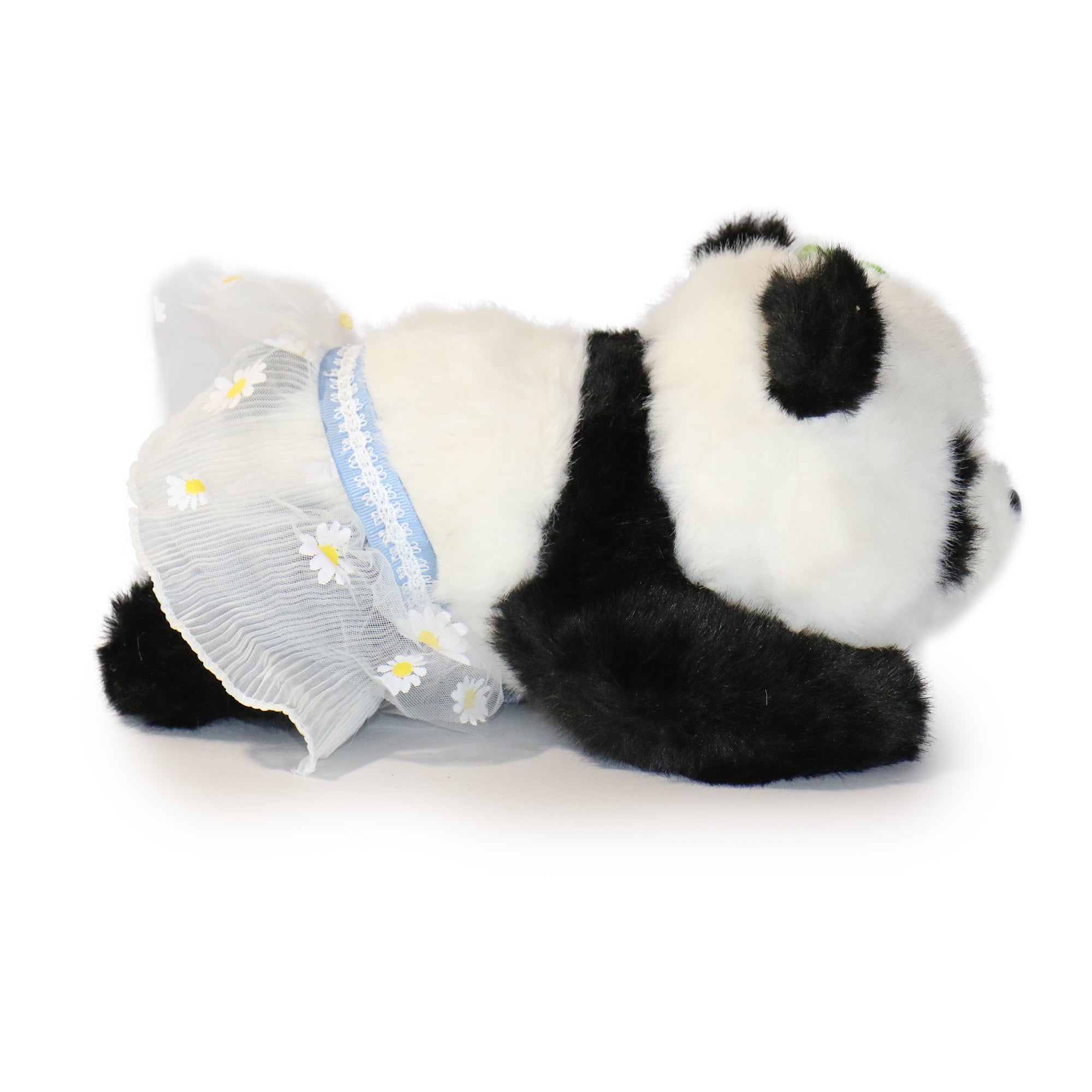 Image of 10-Inch Black and White Sunny Panda(Lying) with Shorts