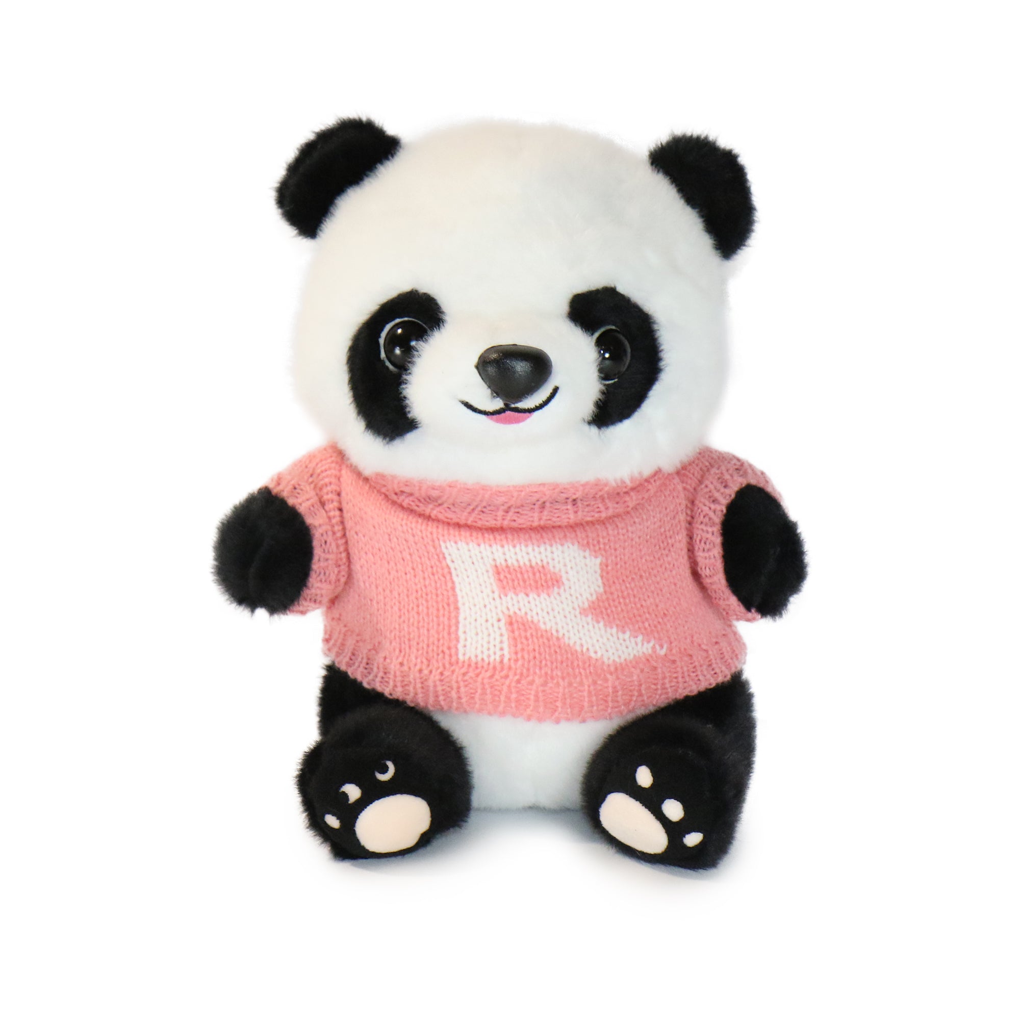 10-Inch Black & White Rumi Panda with Blue Sweater
