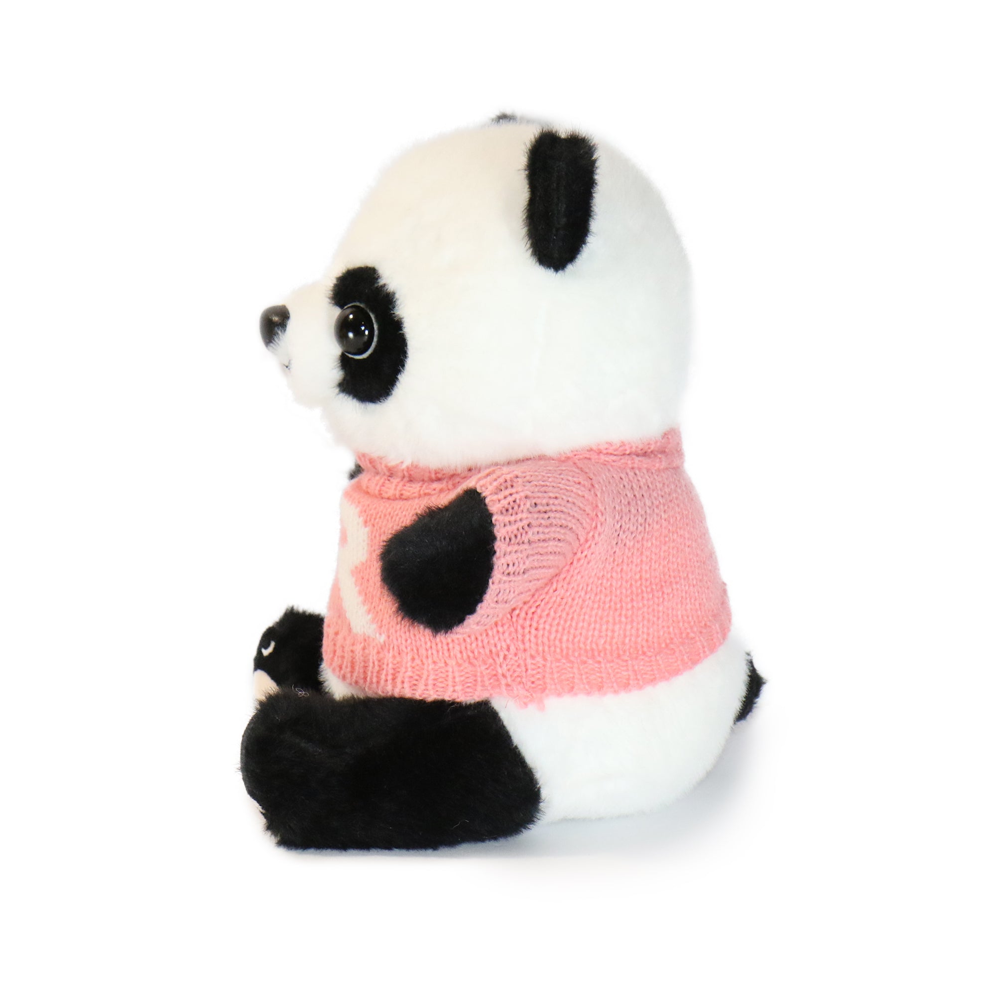 Image of 10-Inch Black & White Rumi Panda with Blue Sweater