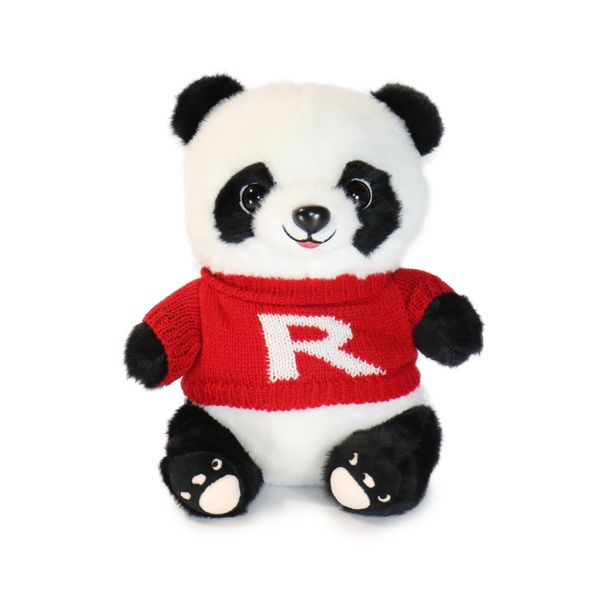 Image of 10-Inch Black & White Rumi Panda with Blue Sweater