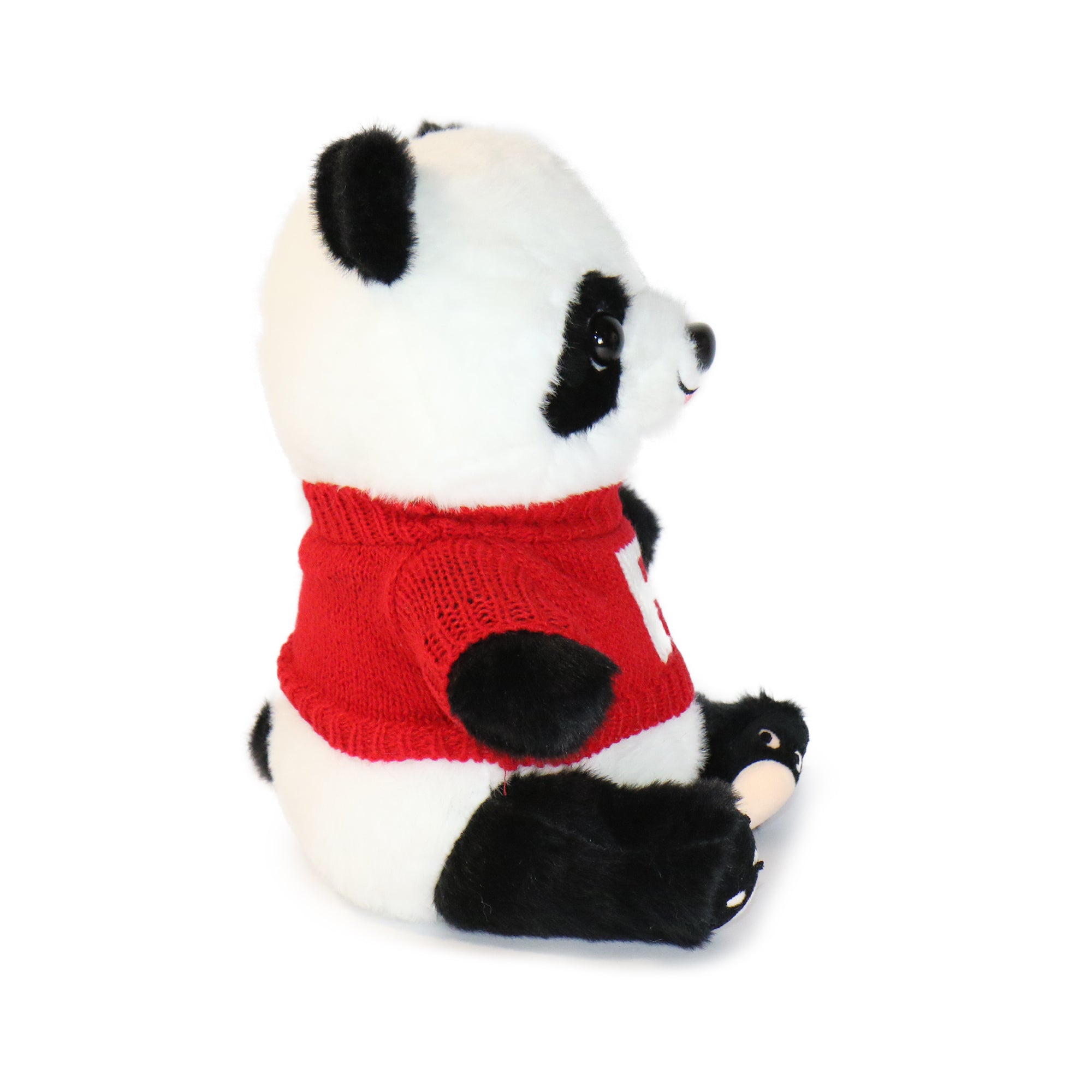 Image of 10-Inch Black & White Rumi Panda with Blue Sweater