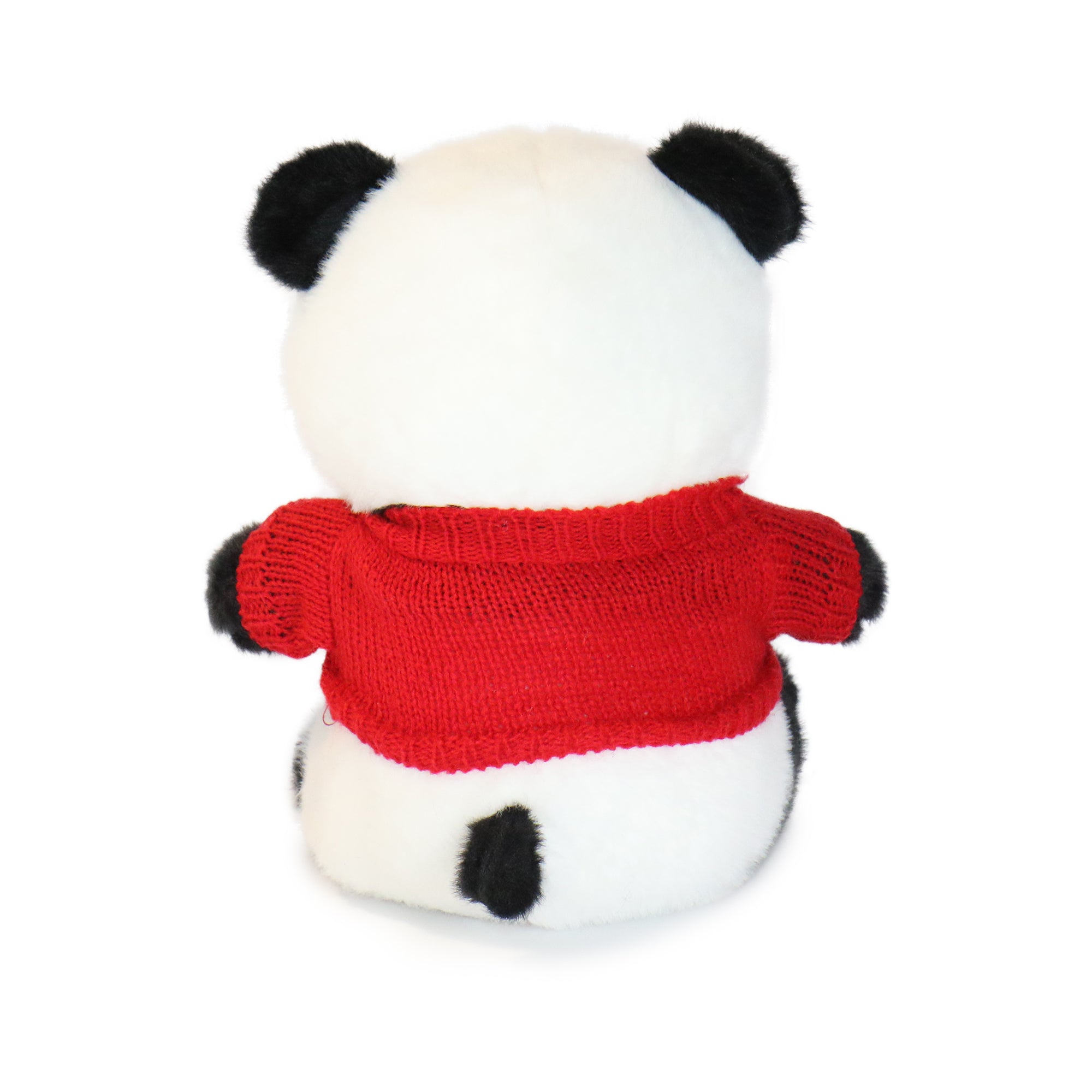 10-Inch Black & White Rumi Panda with Blue Sweater