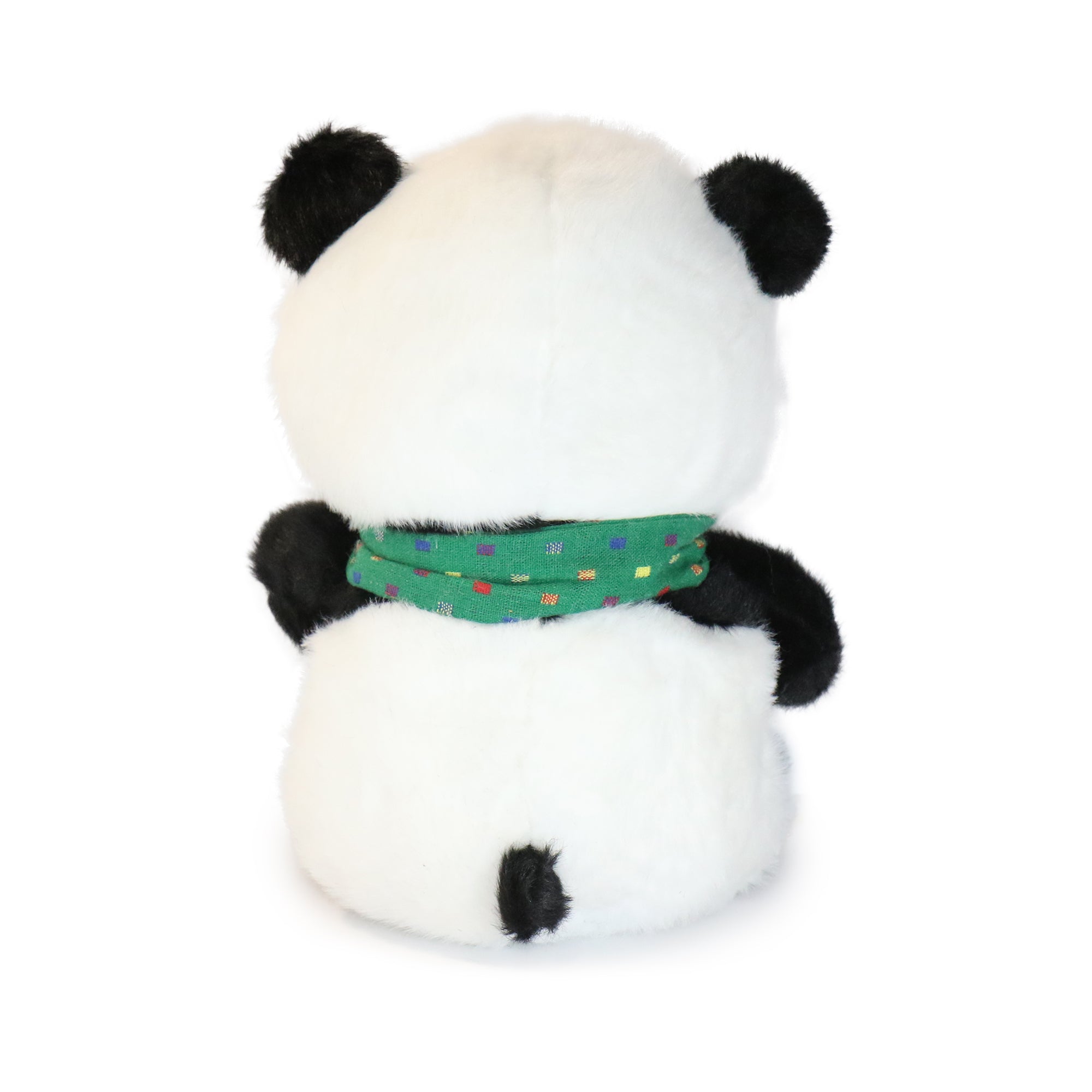 Image of 10-Inch Black and White Beau Panda with colorful Bow Tie