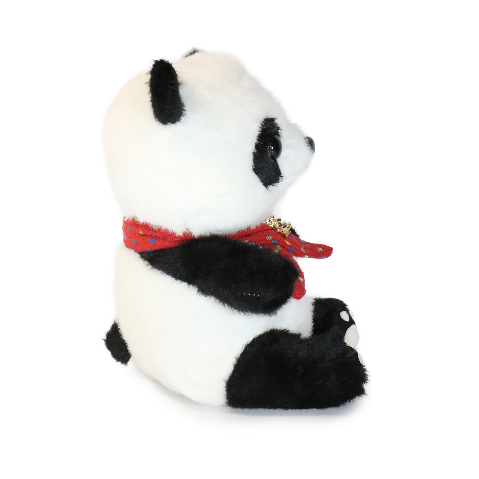 10-Inch Black and White Beau Panda with colorful Bow Tie