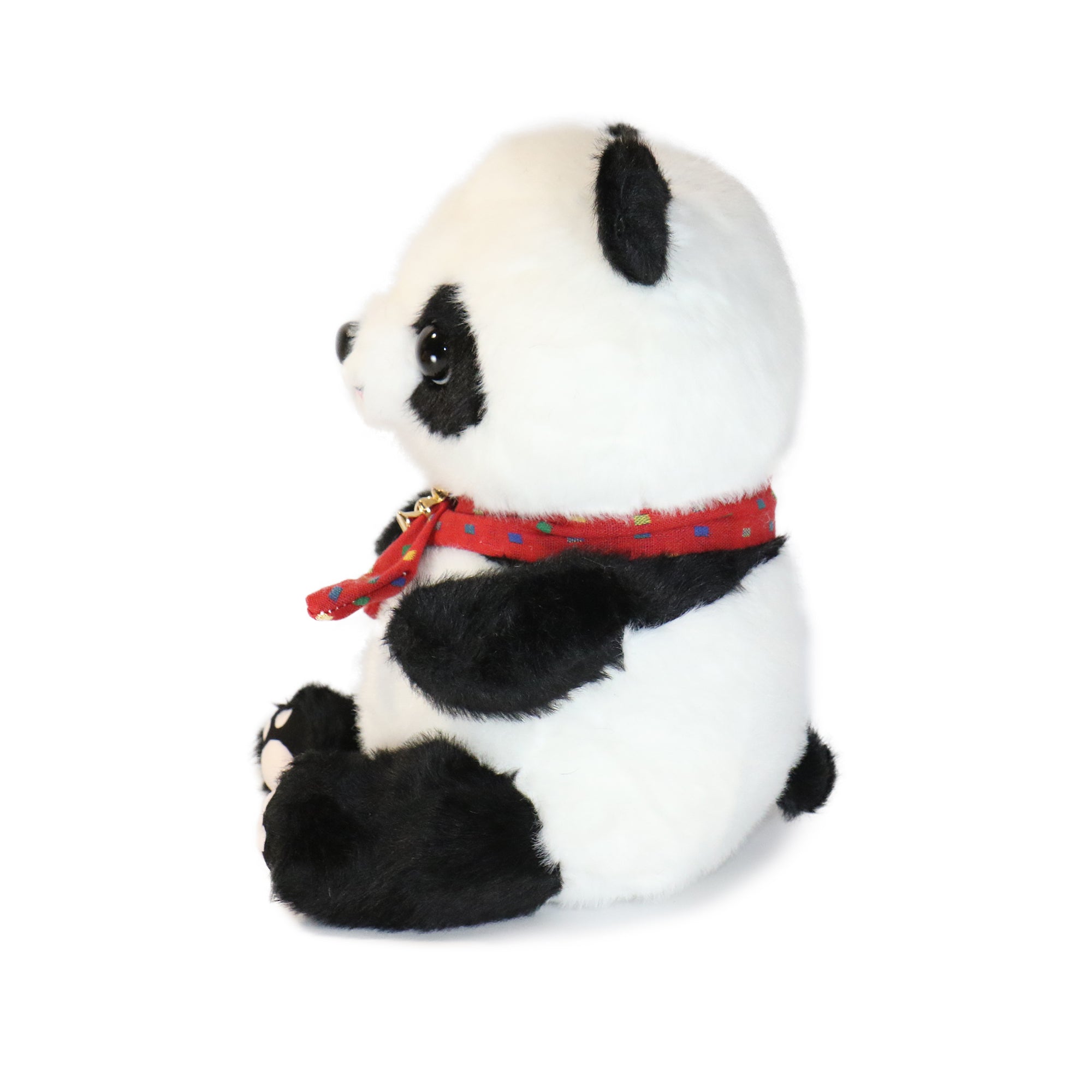 10-Inch Black and White Beau Panda with colorful Bow Tie