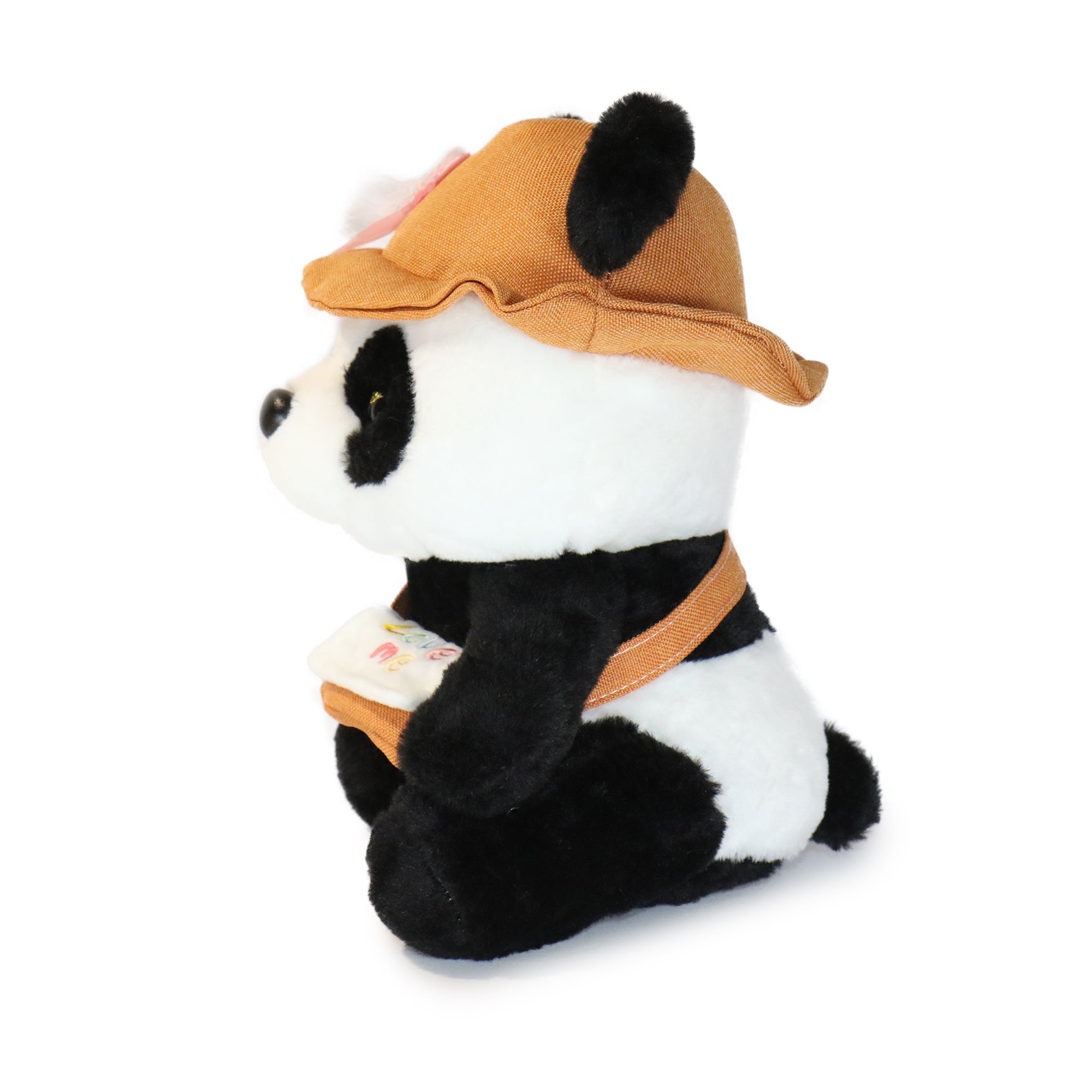 10-Inch Black and White Daisy Panda with Green Hat