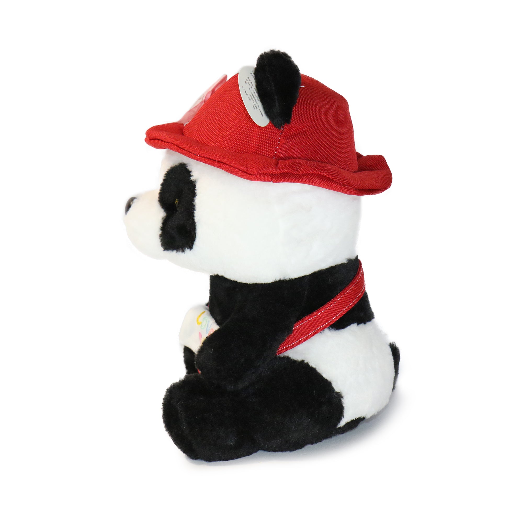 10-Inch Black and White Daisy Panda with Green Hat