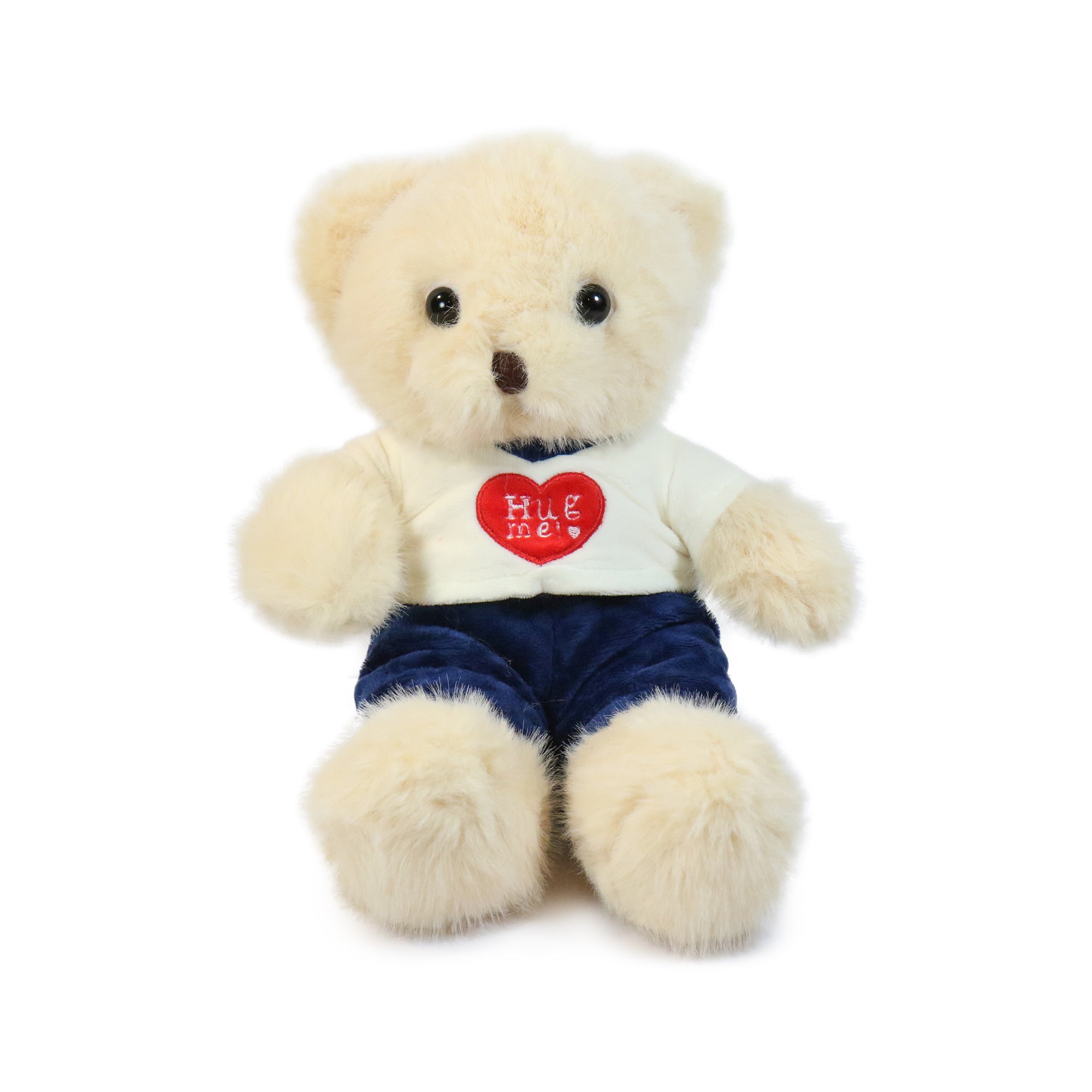12-inch Huggable Bear with Heart Shirt