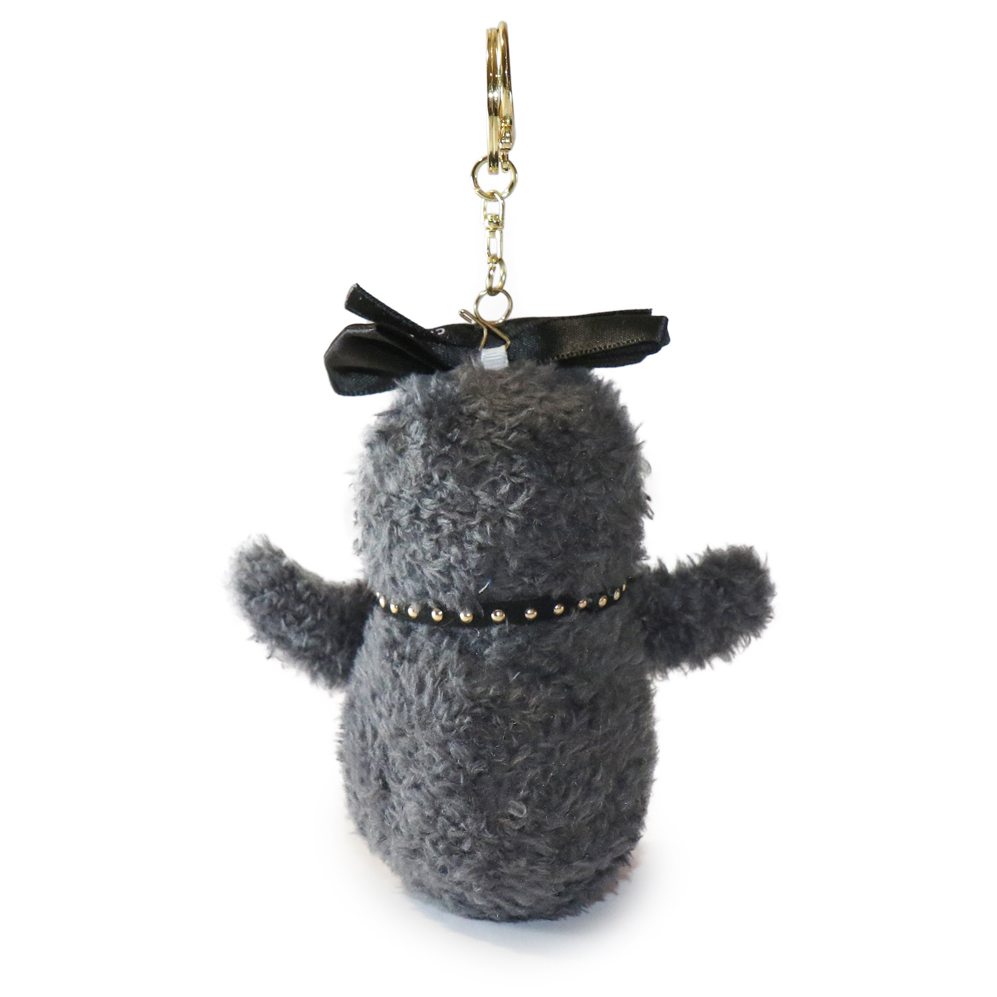 Image of 4-inch Fritter Penguin white Black Bow and Heart Charm