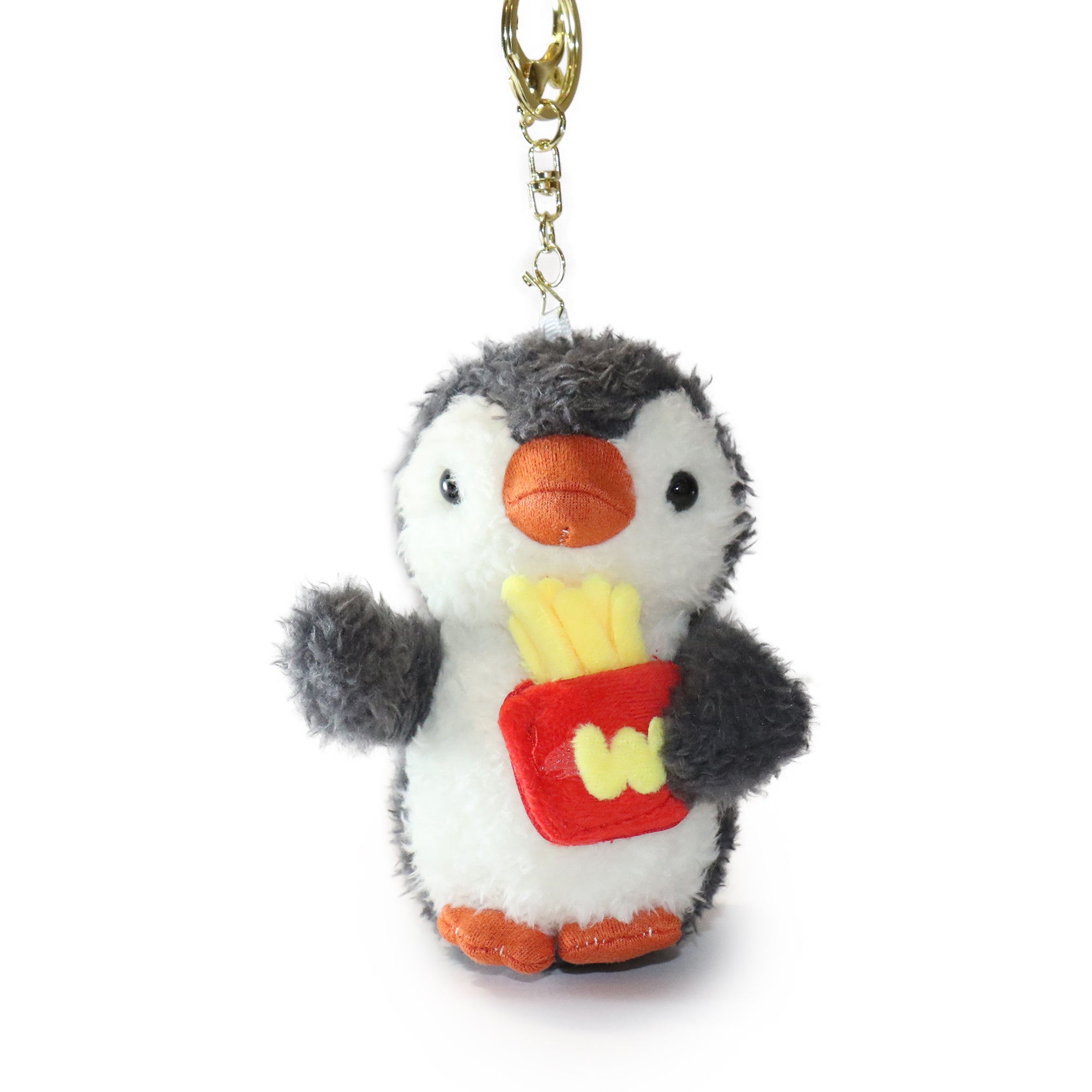4-inch Fritter Penguin white Black Bow and Heart Charm