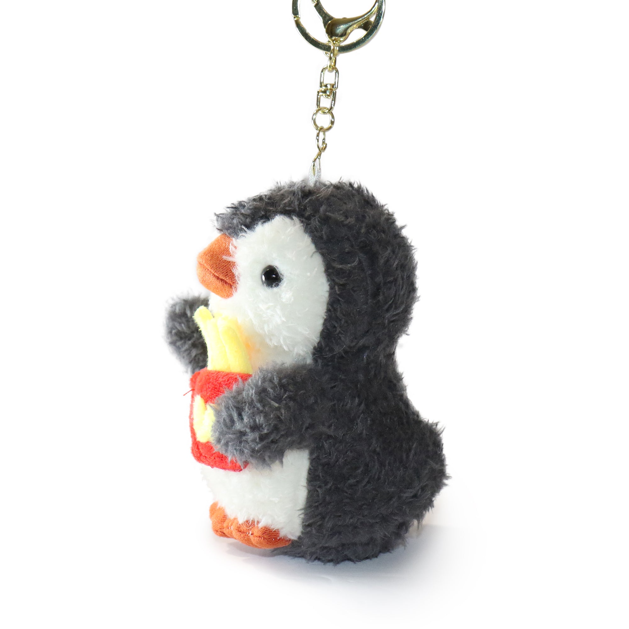 Image of 4-inch Fritter Penguin white Black Bow and Heart Charm