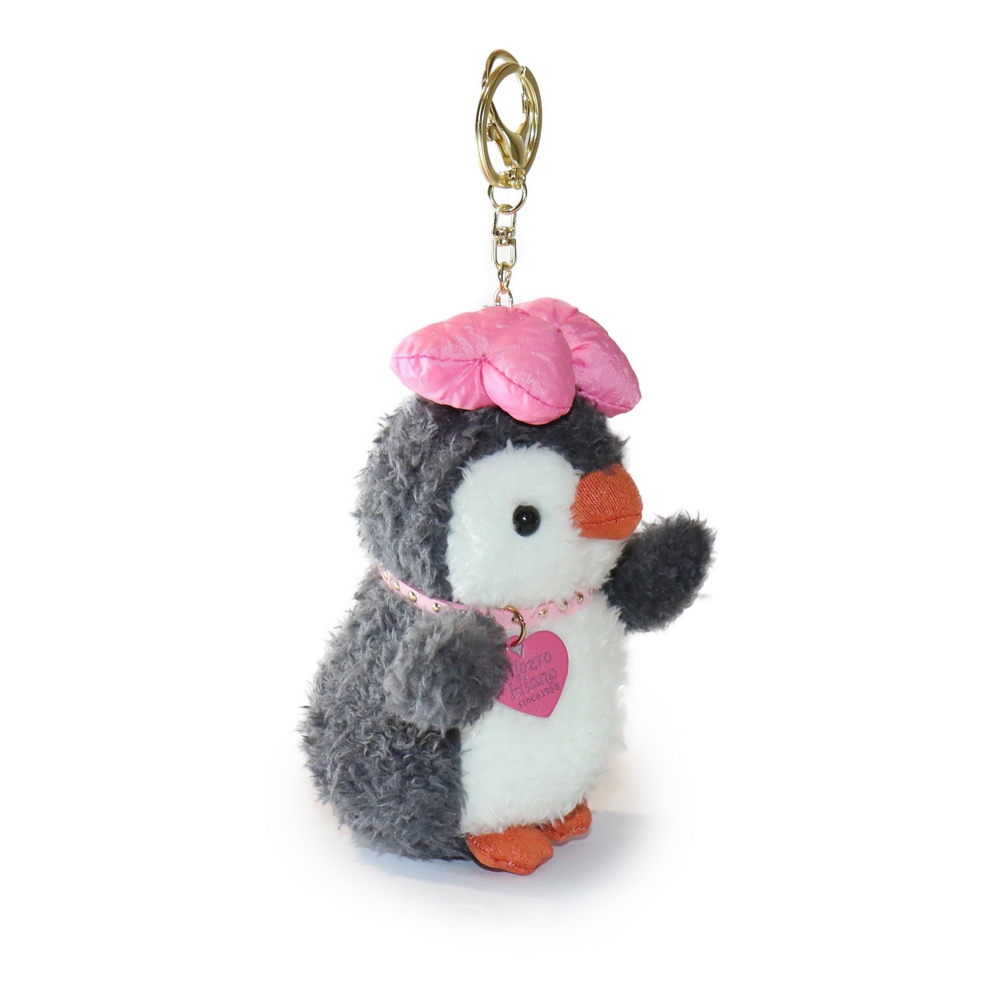 Image of 4-inch Fritter Penguin white Black Bow and Heart Charm