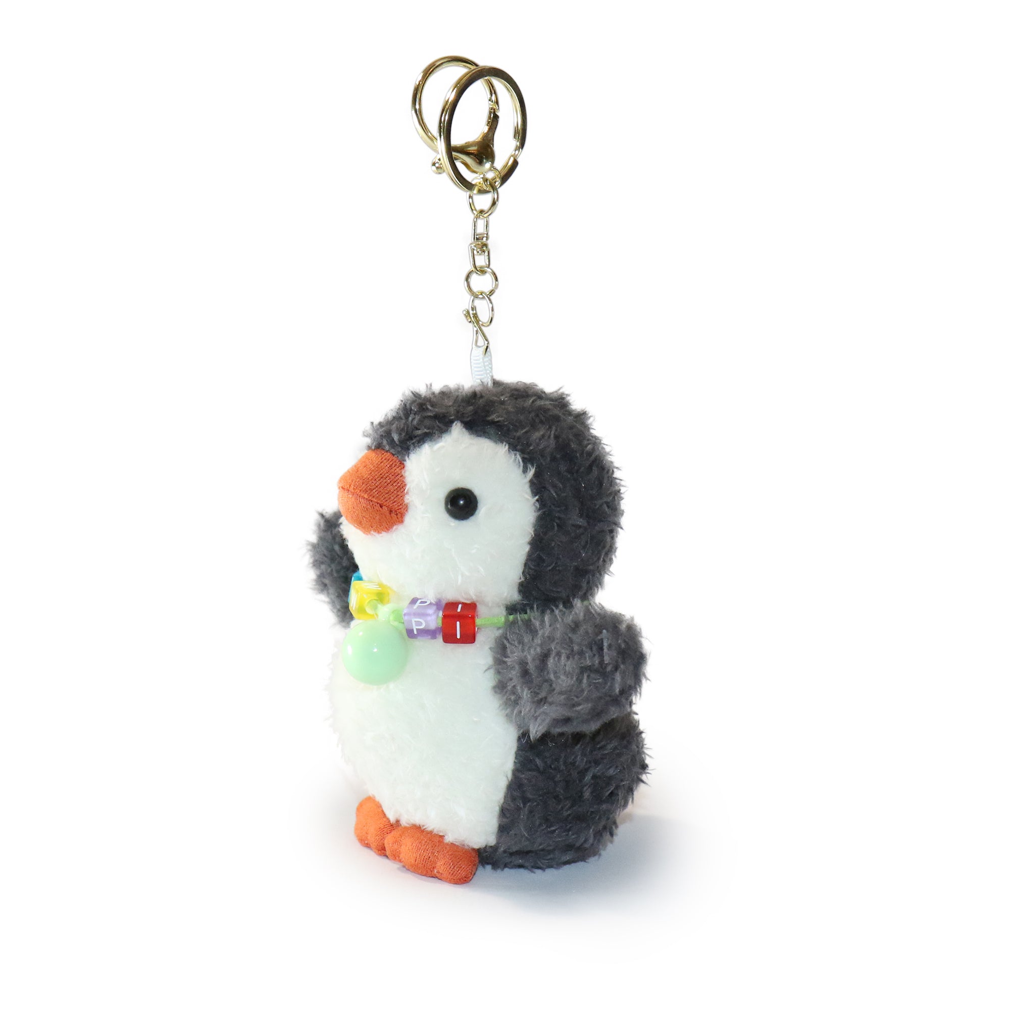 Image of 4-inch Fritter Penguin white Black Bow and Heart Charm