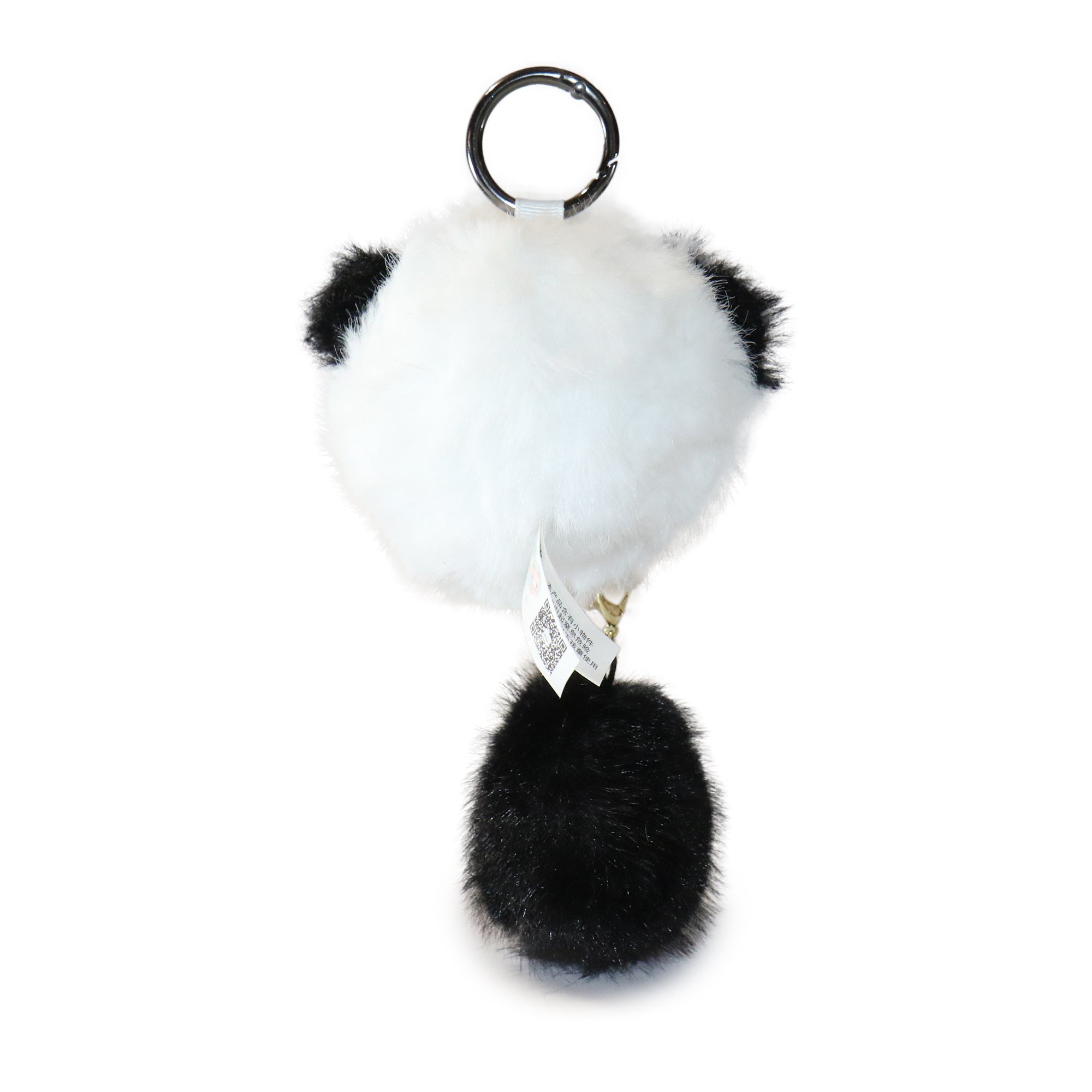 6-inch Panda Pals Keychain with  Black and White Fur