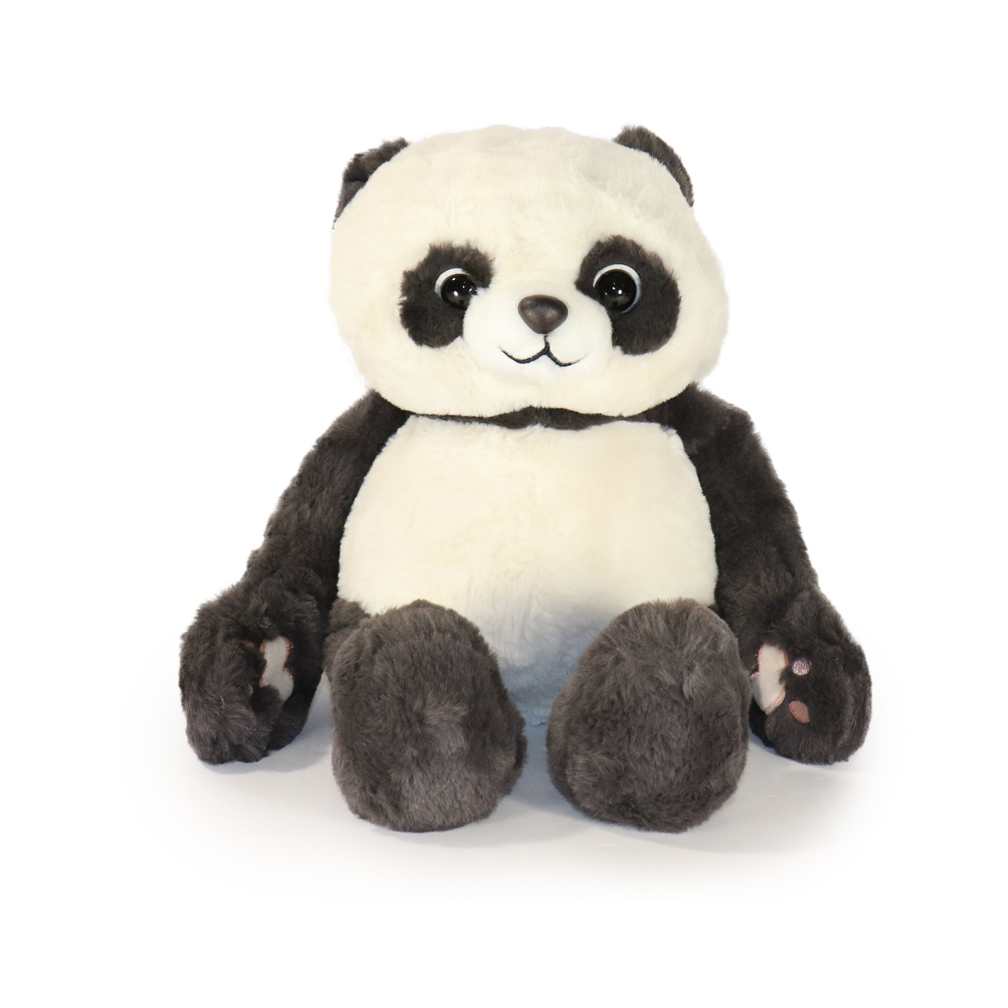 10-Inch Black and White Peaky Panda with Paw over Eyes