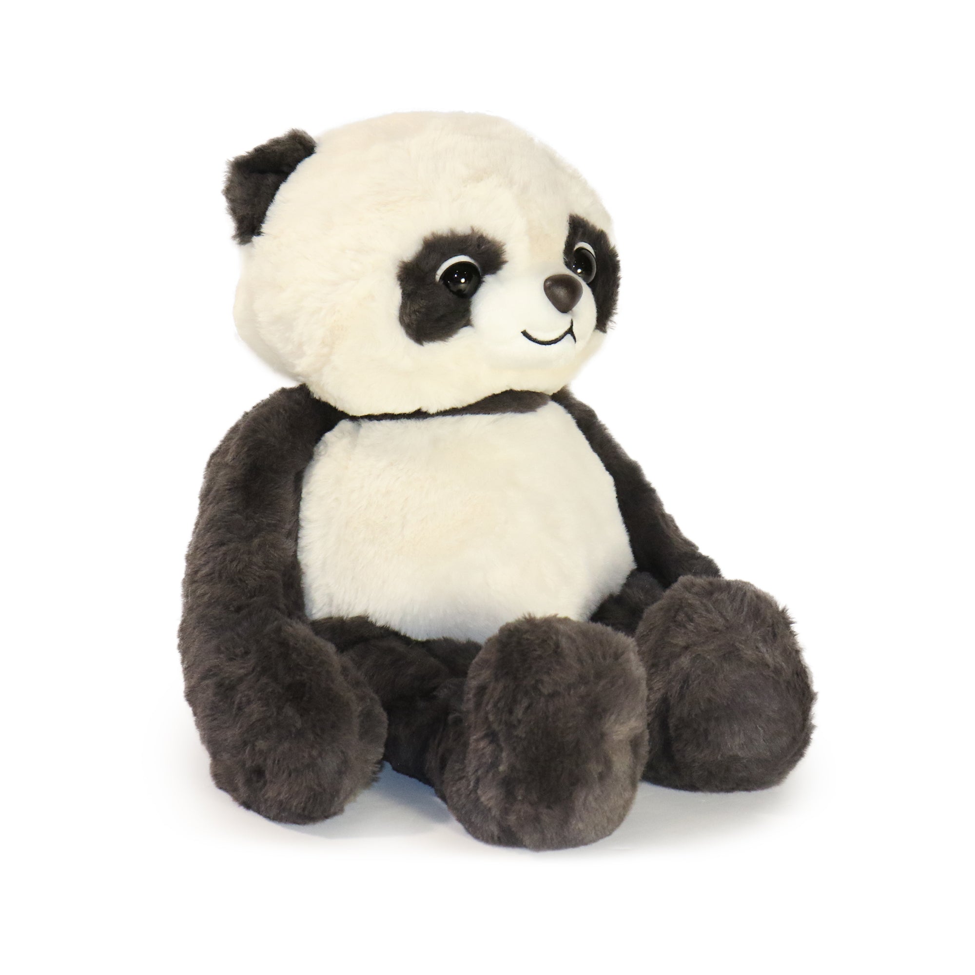 Image of 10-Inch Black and White Peaky Panda with Paw over Eyes