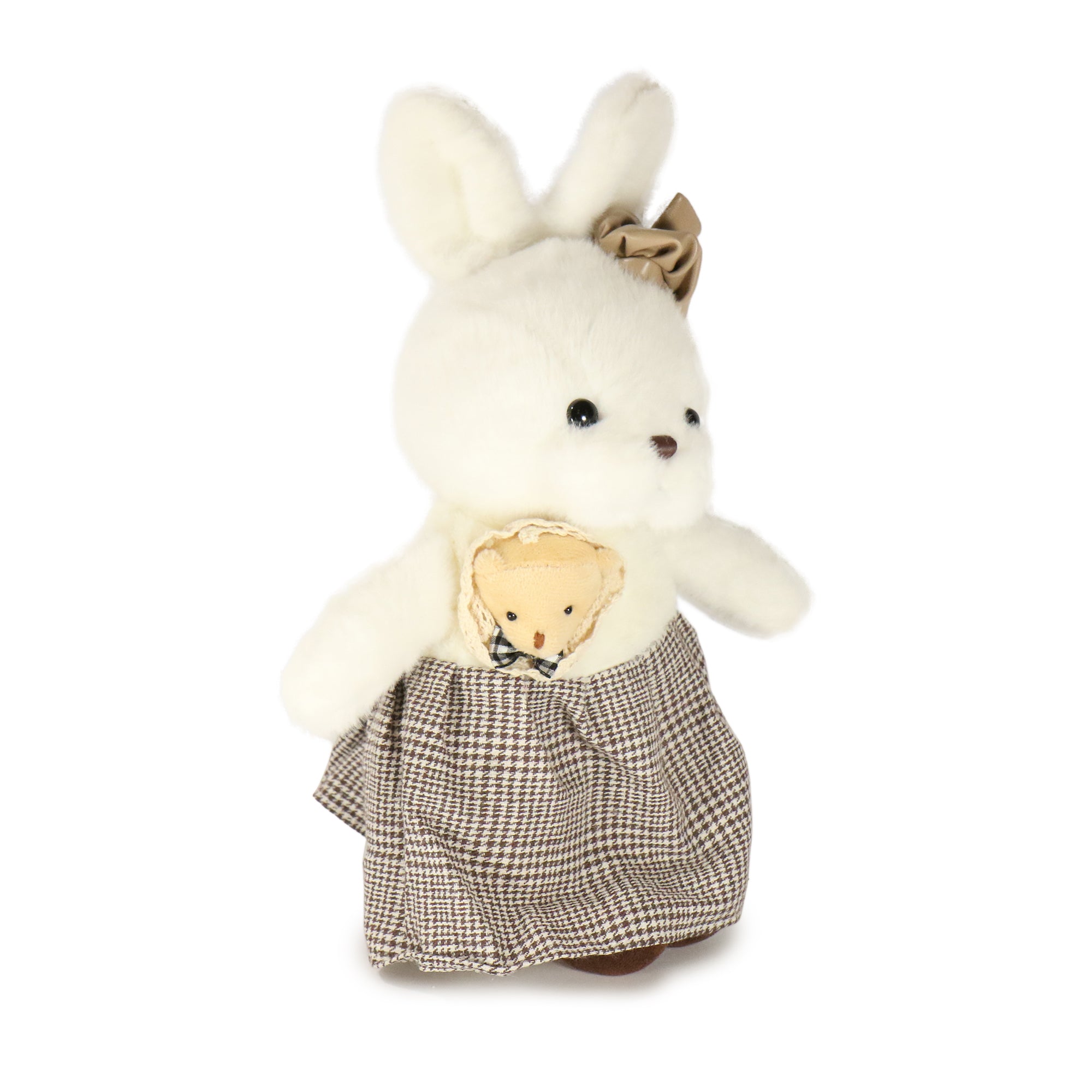11-inch Old Towne Sage Rabbit with Checkered Dress