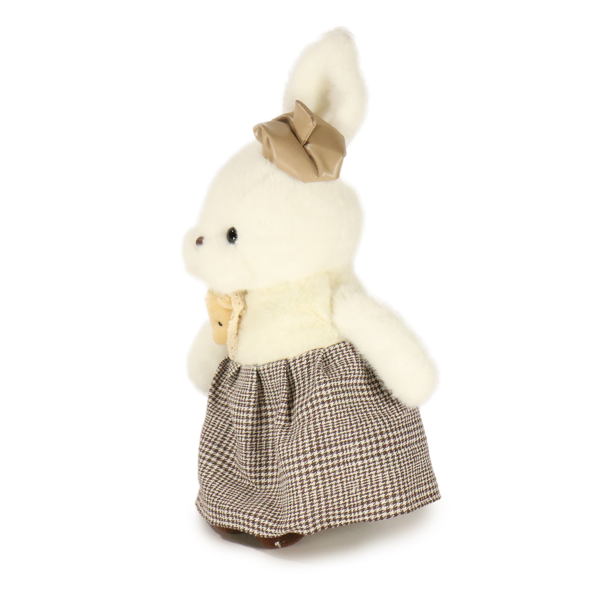 Image of 11-inch Old Towne Sage Rabbit with Checkered Dress