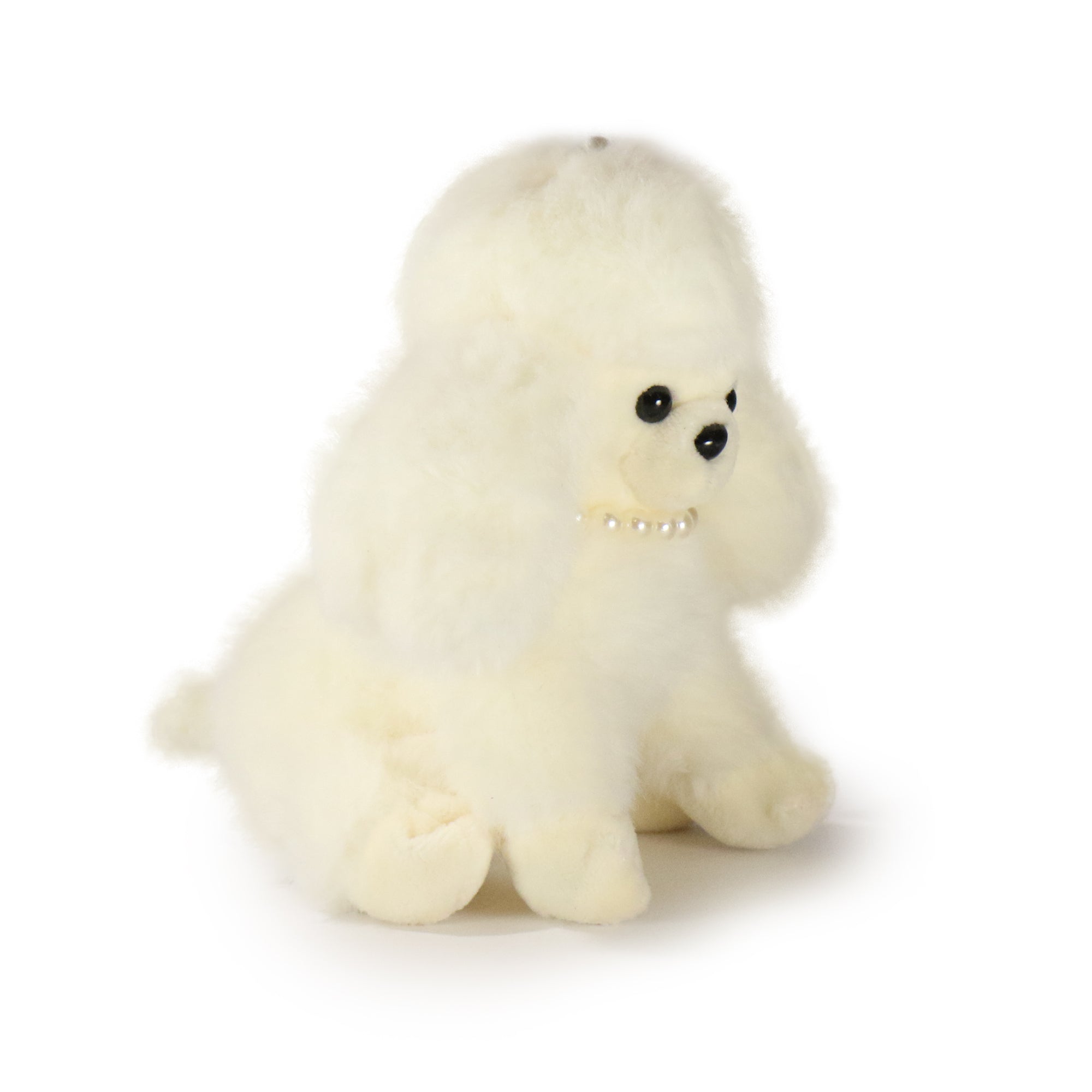 Image of 5-Inch Cream Color Chérie Poodle with Pearl Necklace