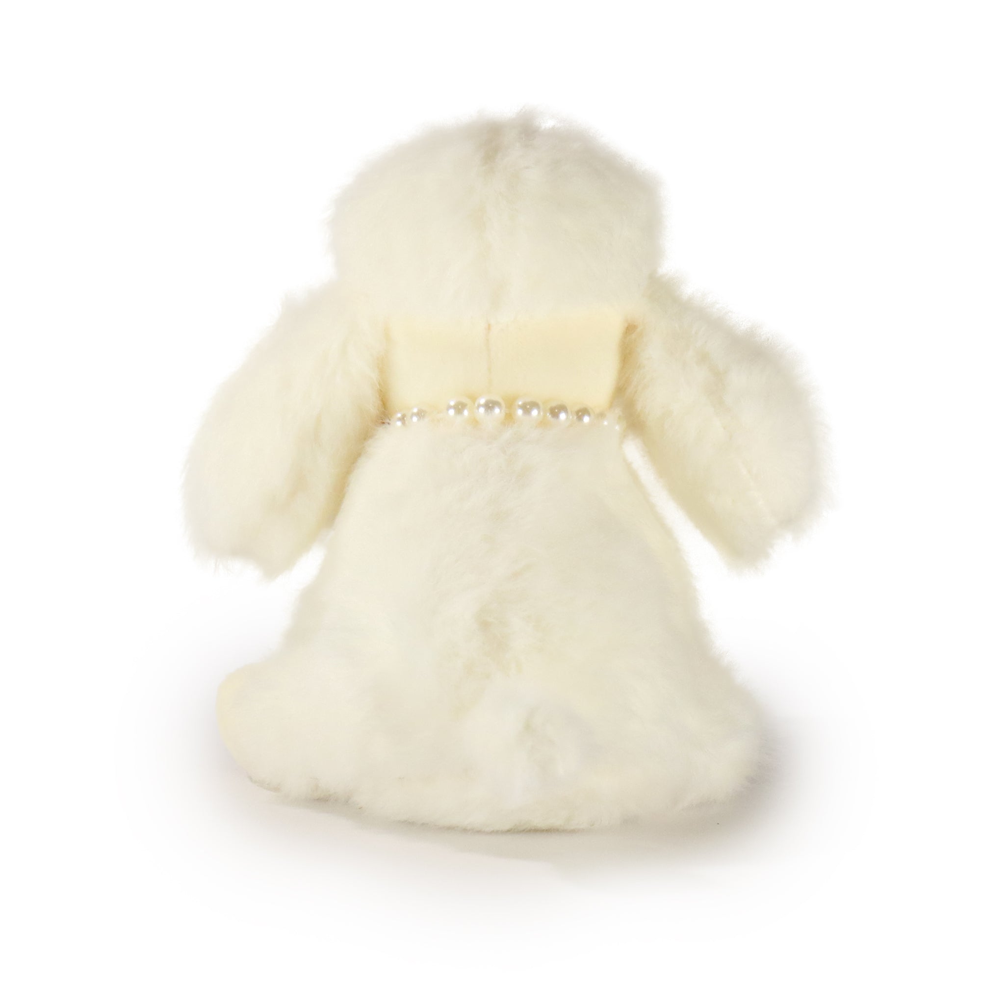 5-Inch Cream Color Chérie Poodle with Pearl Necklace