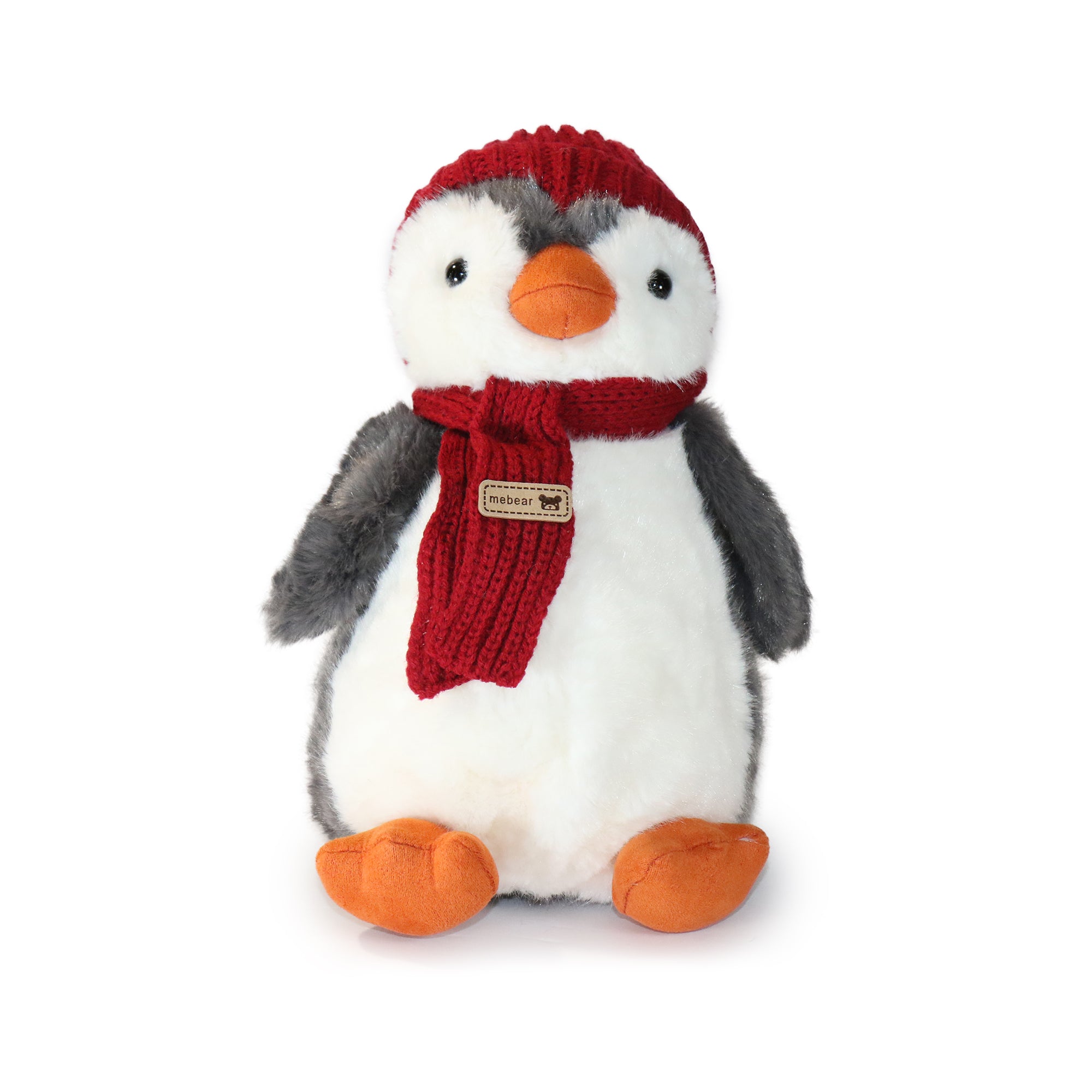Image of 10-Inch Black & White Pebbles Penguin with Red Scarf