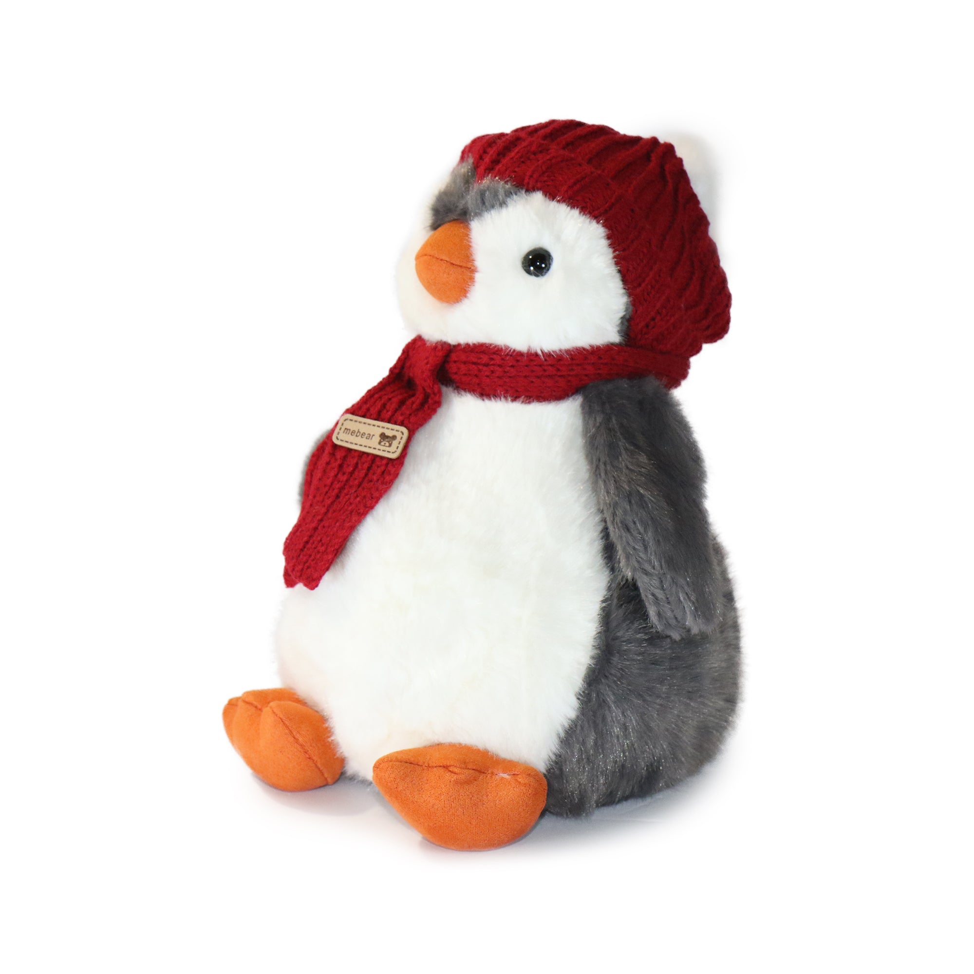 Image of 10-Inch Black & White Pebbles Penguin with Red Scarf